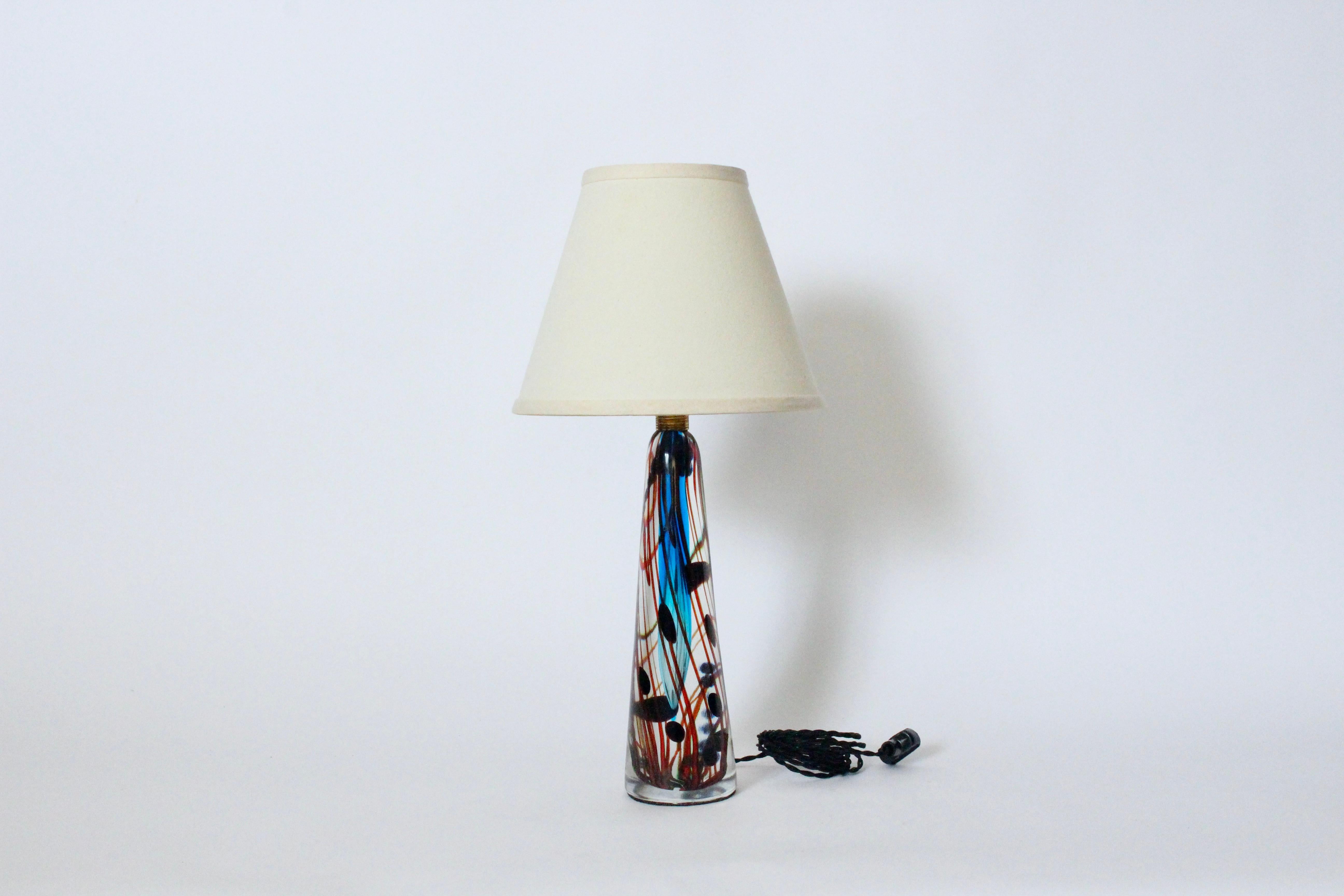 Mid-Century Modern Lampe de table en verre de Murano de style Fulvio Bianconi à 