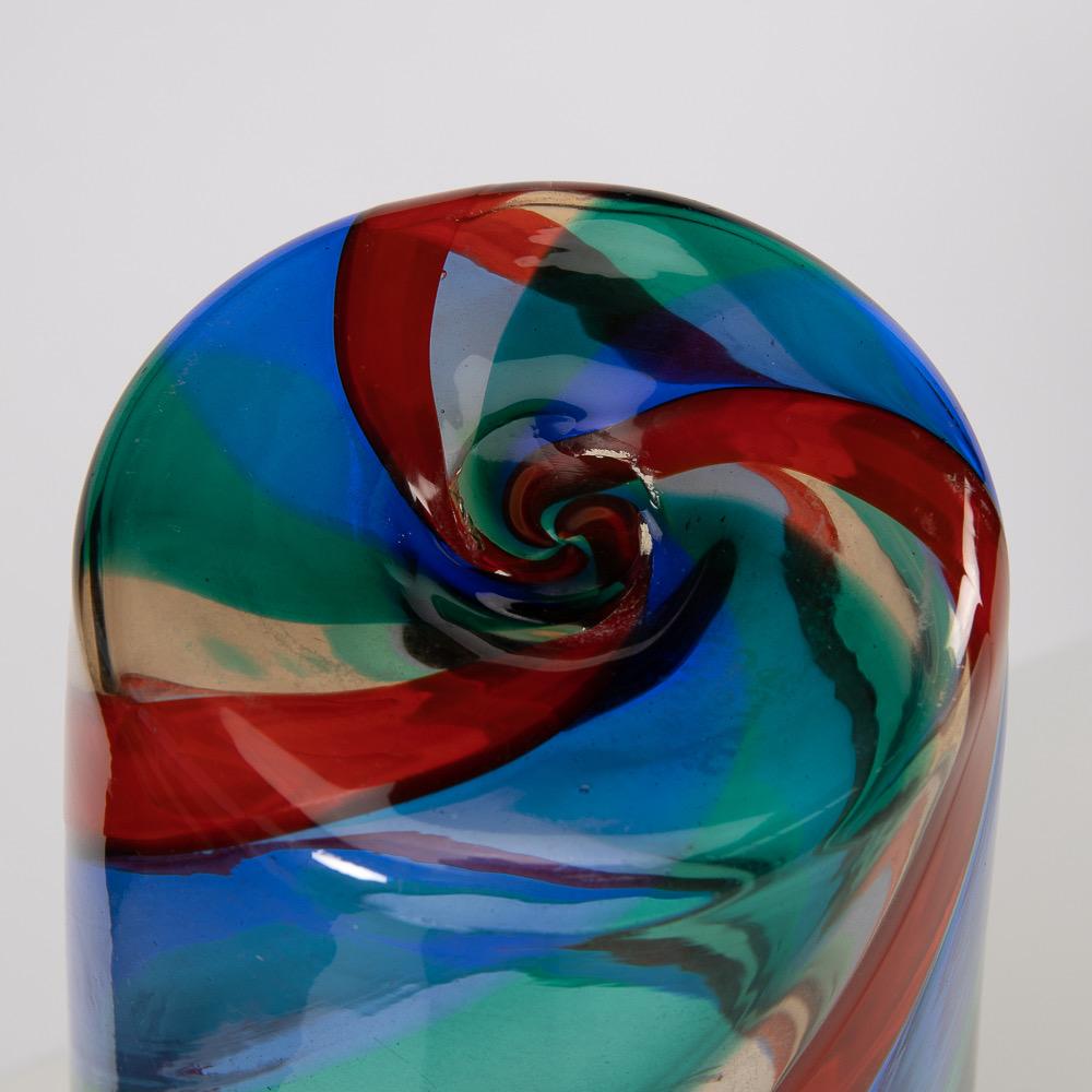 Fulvio Bianconi Twisted Canes Vase for Venini Murano Italia 2