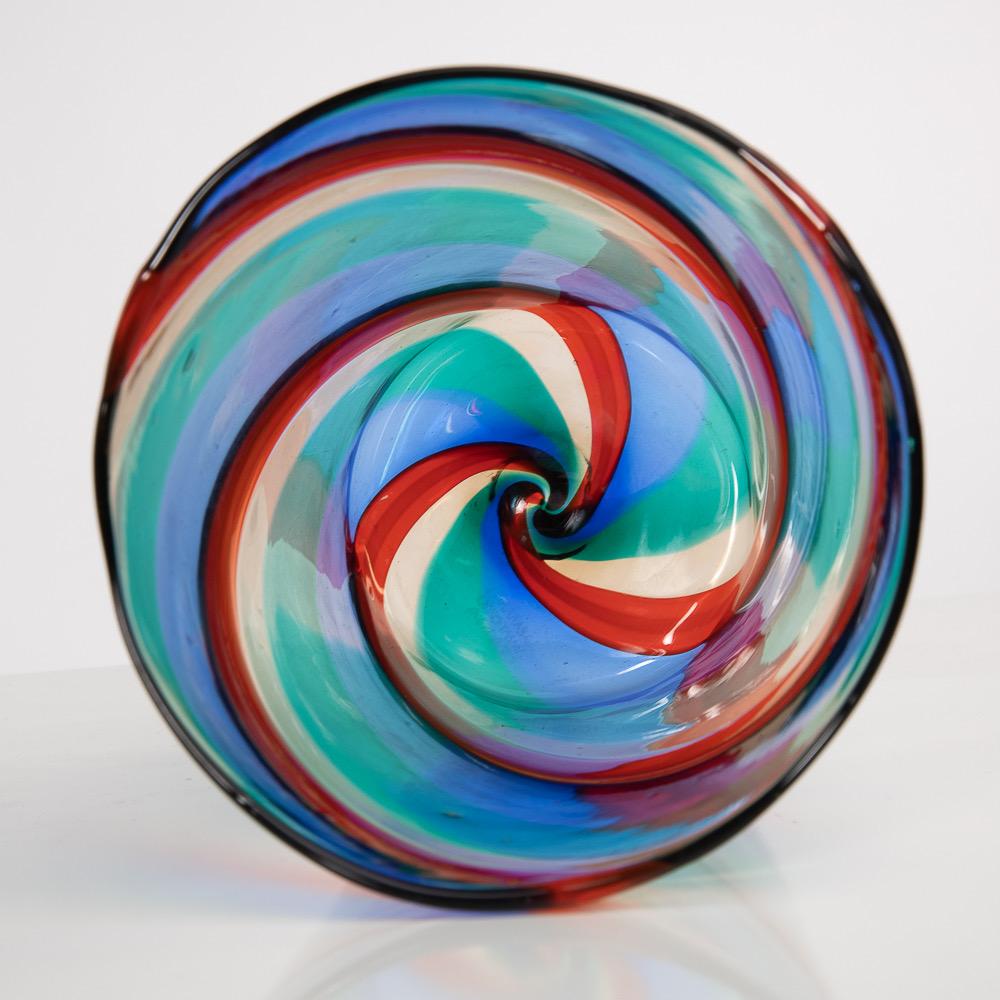 Fulvio Bianconi Twisted Canes Vase for Venini Murano Italia 1