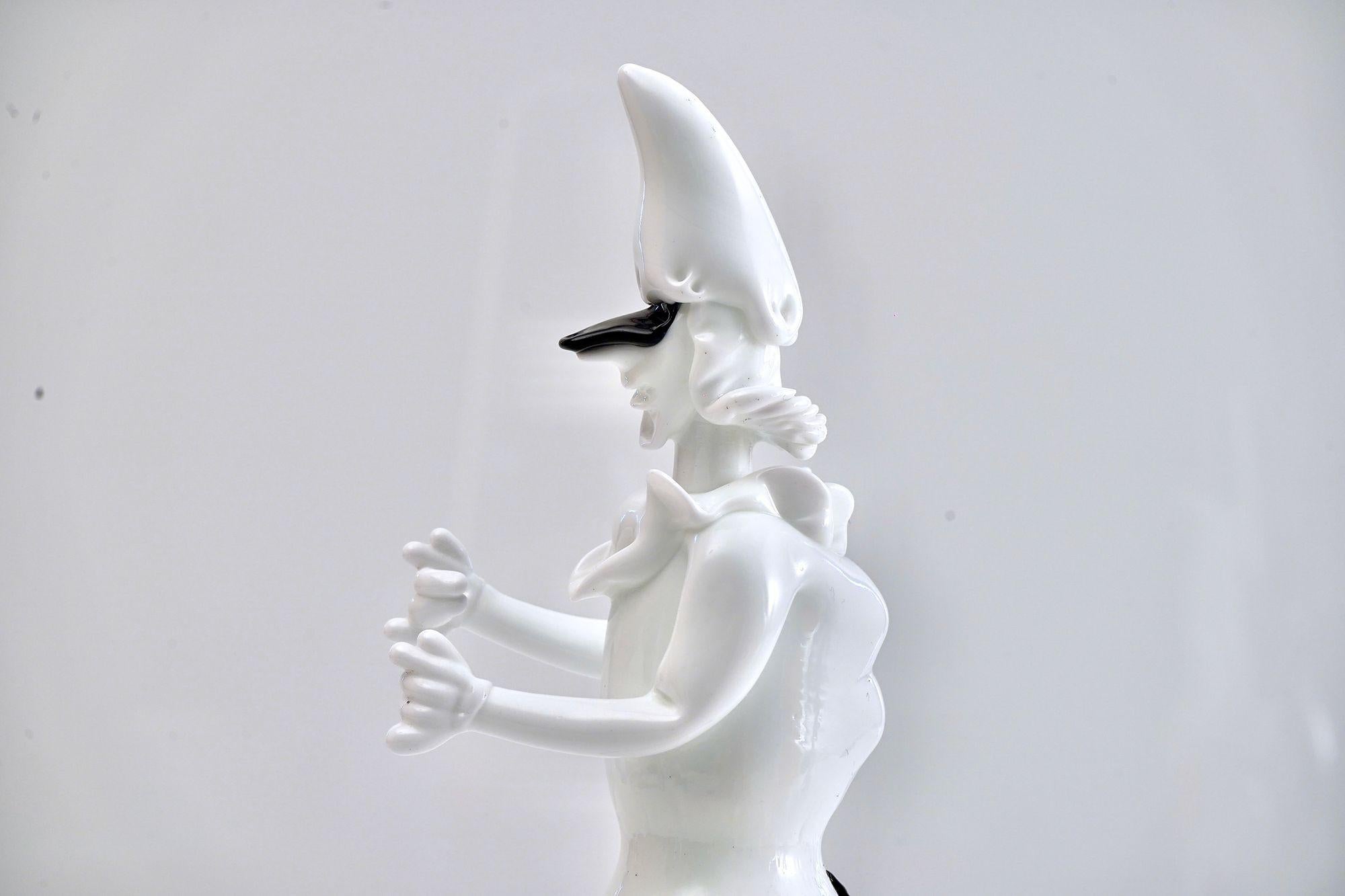 Fulvio Bianconi, Two Tiepoleschi Figurines, Pulcinella For Sale 5