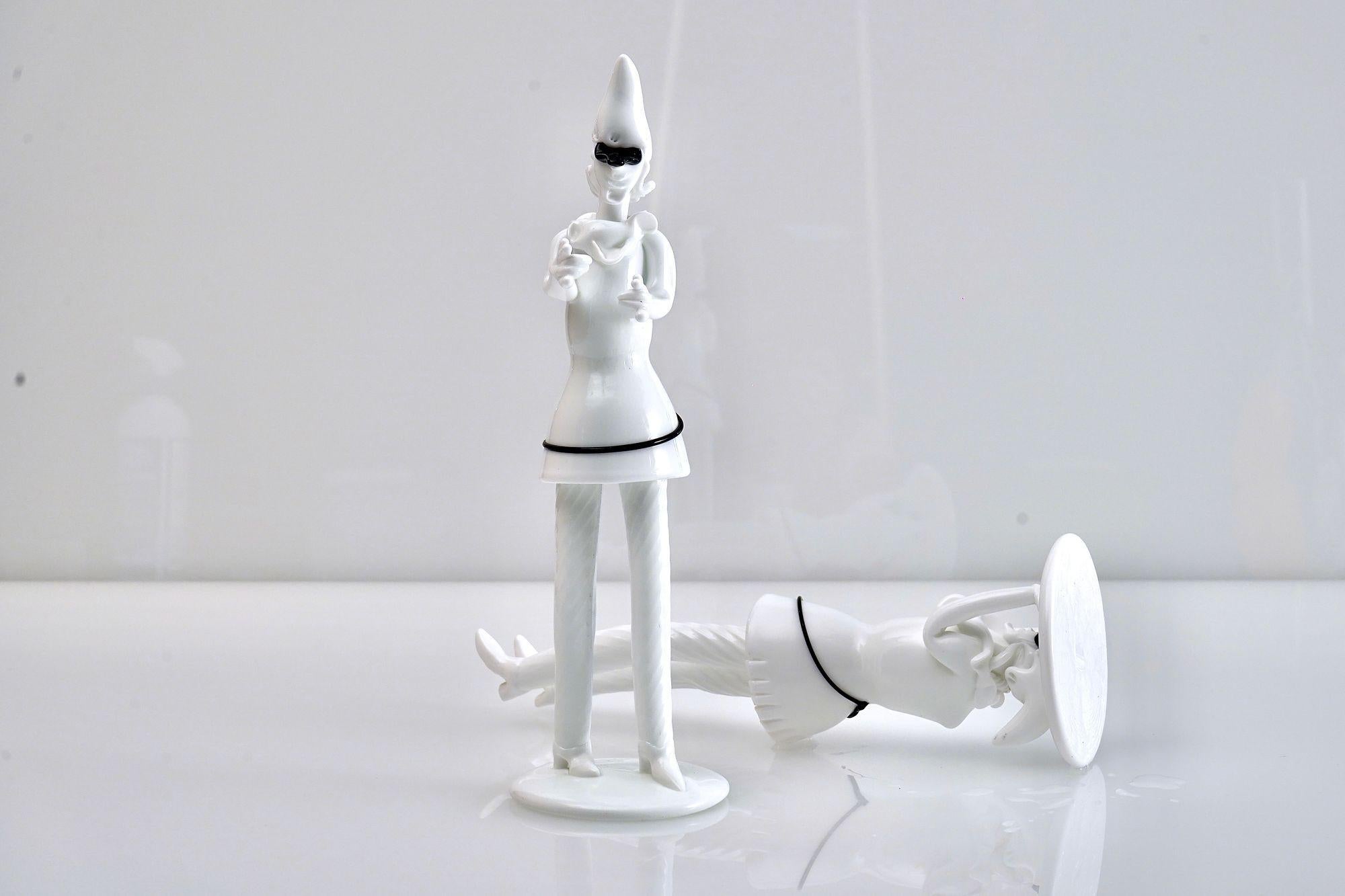 Fulvio Bianconi, Two Tiepoleschi Figurines, Pulcinella For Sale 12