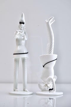 Fulvio Bianconi, Two Tiepoleschi Figurines, Pulcinella
