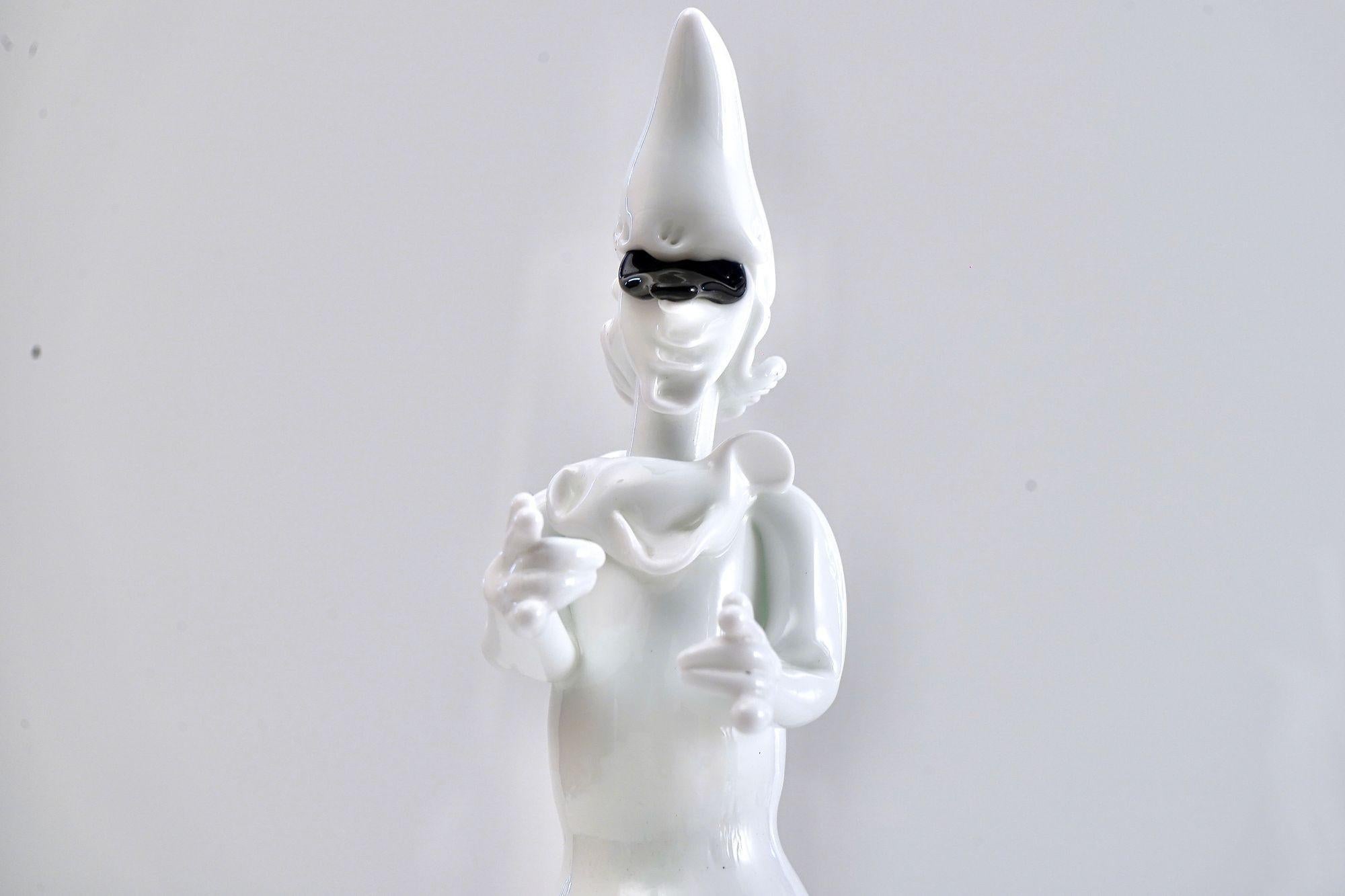 Mid-Century Modern Fulvio Bianconi, Two Tiepoleschi Figurines, Pulcinella For Sale