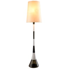 Fulvio Bianconi Two-Tone Floor Lamp of Murano Glass