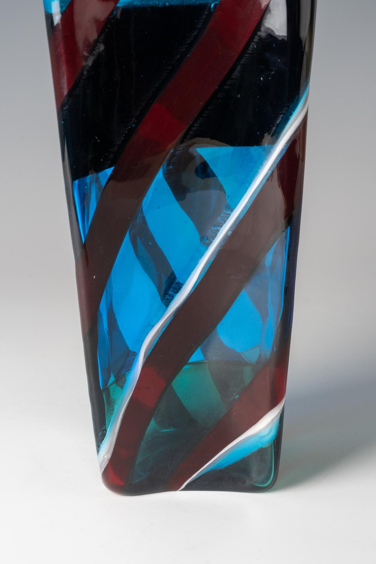 Fulvio Bianconi vase 'Scozzese', 1954-57 In condizioni buone in vendita a Zurich, CH