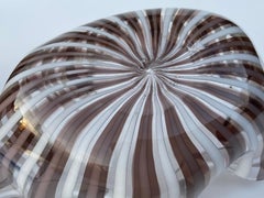 Fulvio Bianconi Venini 1950’s LARGE Striped Murano Handkerchief vase Signed