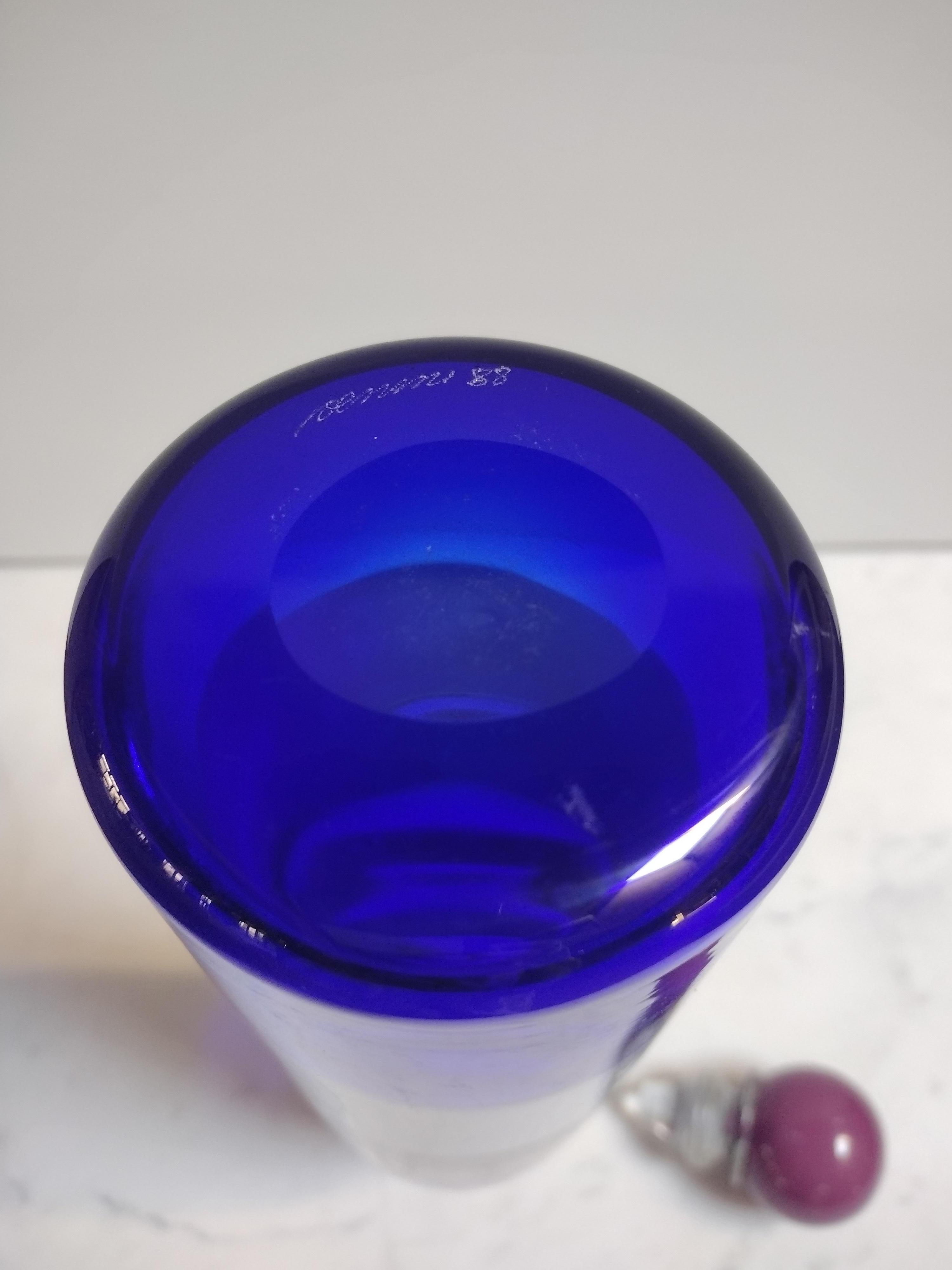 Fulvio Bianconi Venini A Fasce Orizzontali vase avec bouchon modèle 4581 en vente 2