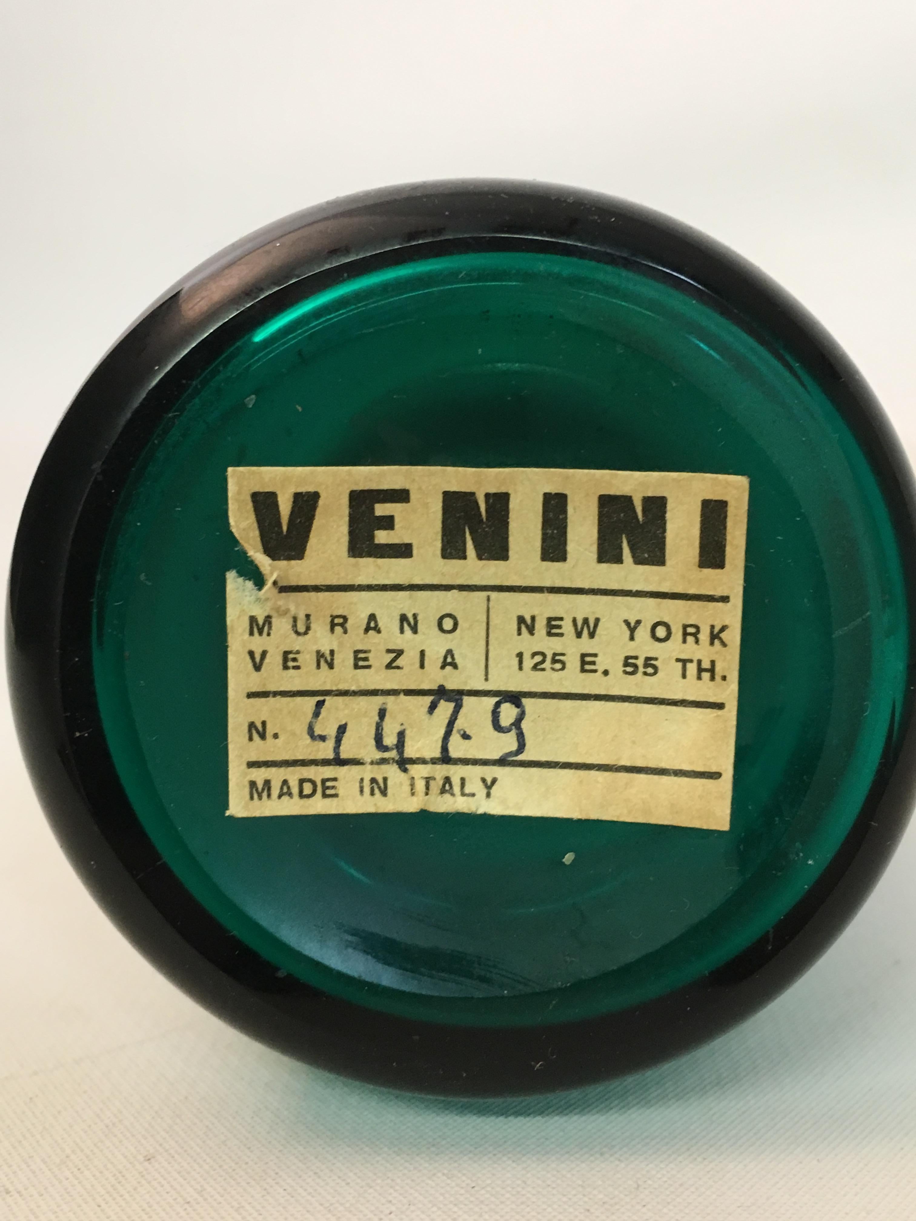 Fulvio Bianconi Venini Incalmo-Dekanter und Glas im Zustand „Gut“ in Garnerville, NY