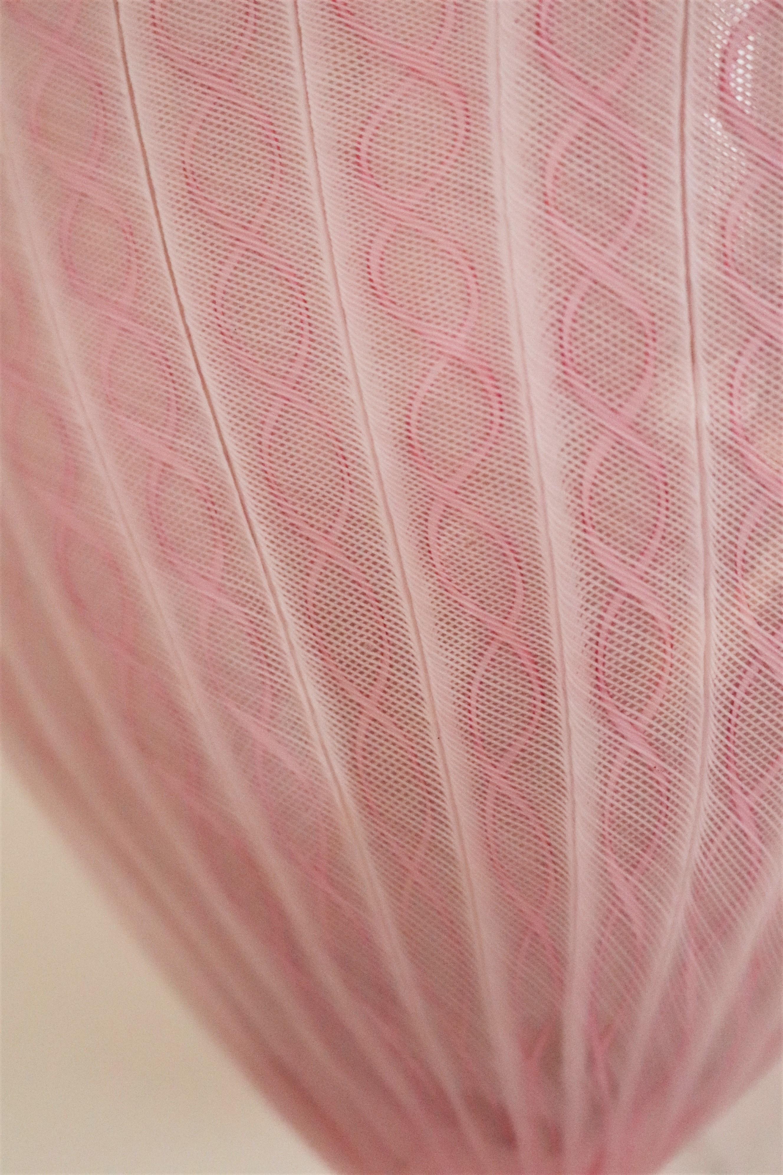 Fulvio Bianconi Venini Italian Midcentury Wall Sconces in Pink Murano Glass In Good Condition For Sale In Morazzone, Varese