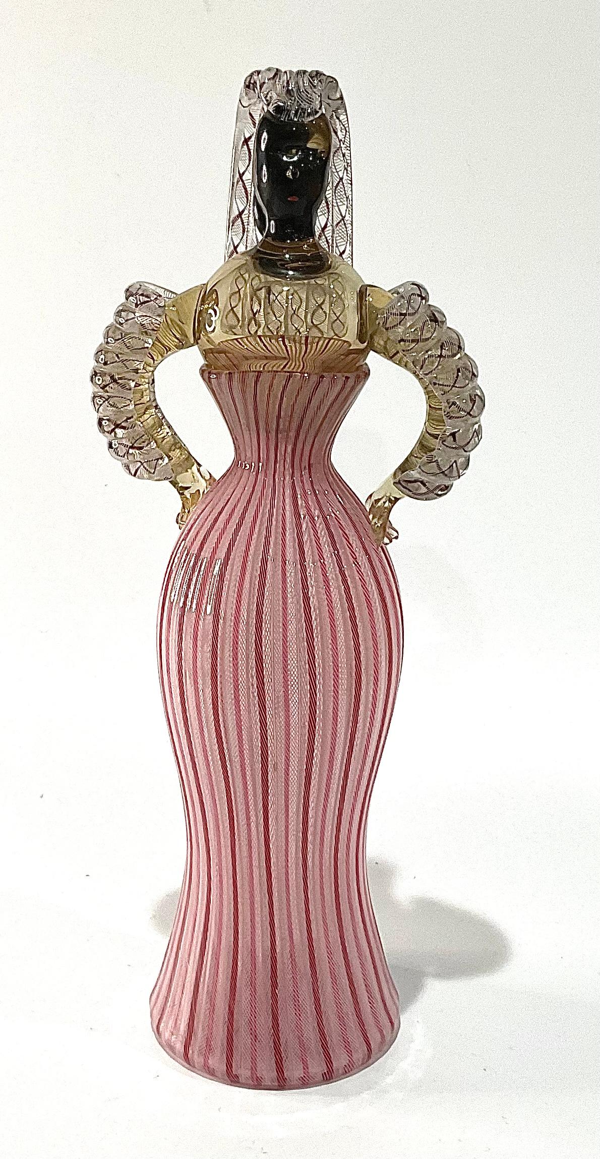 Italian Fulvio Bianconi Venini Model 2993 Bride Figure Circa 1950’s 