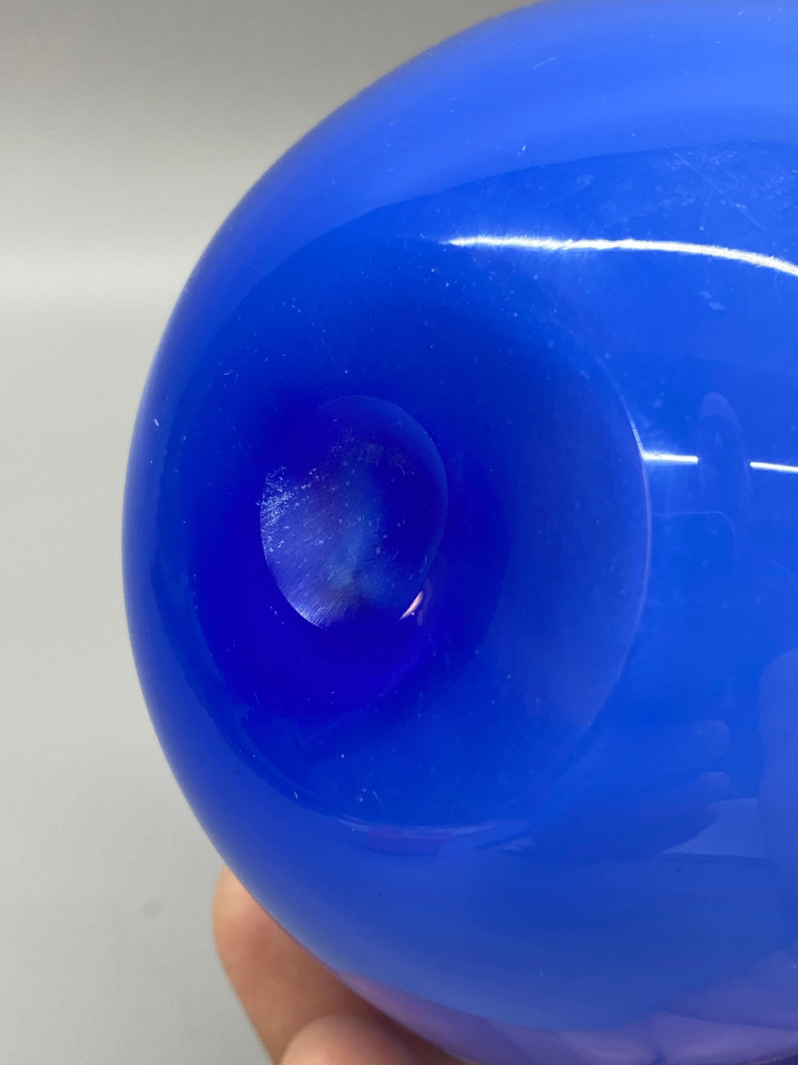 Fulvio Bianconi Venini Murano Azurblau Fazzoletto Vase im Angebot 3