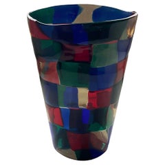 Fulvio Bianconi Venini Vaso Pezzato Patchwork CIRCA 1950 Firma Acida