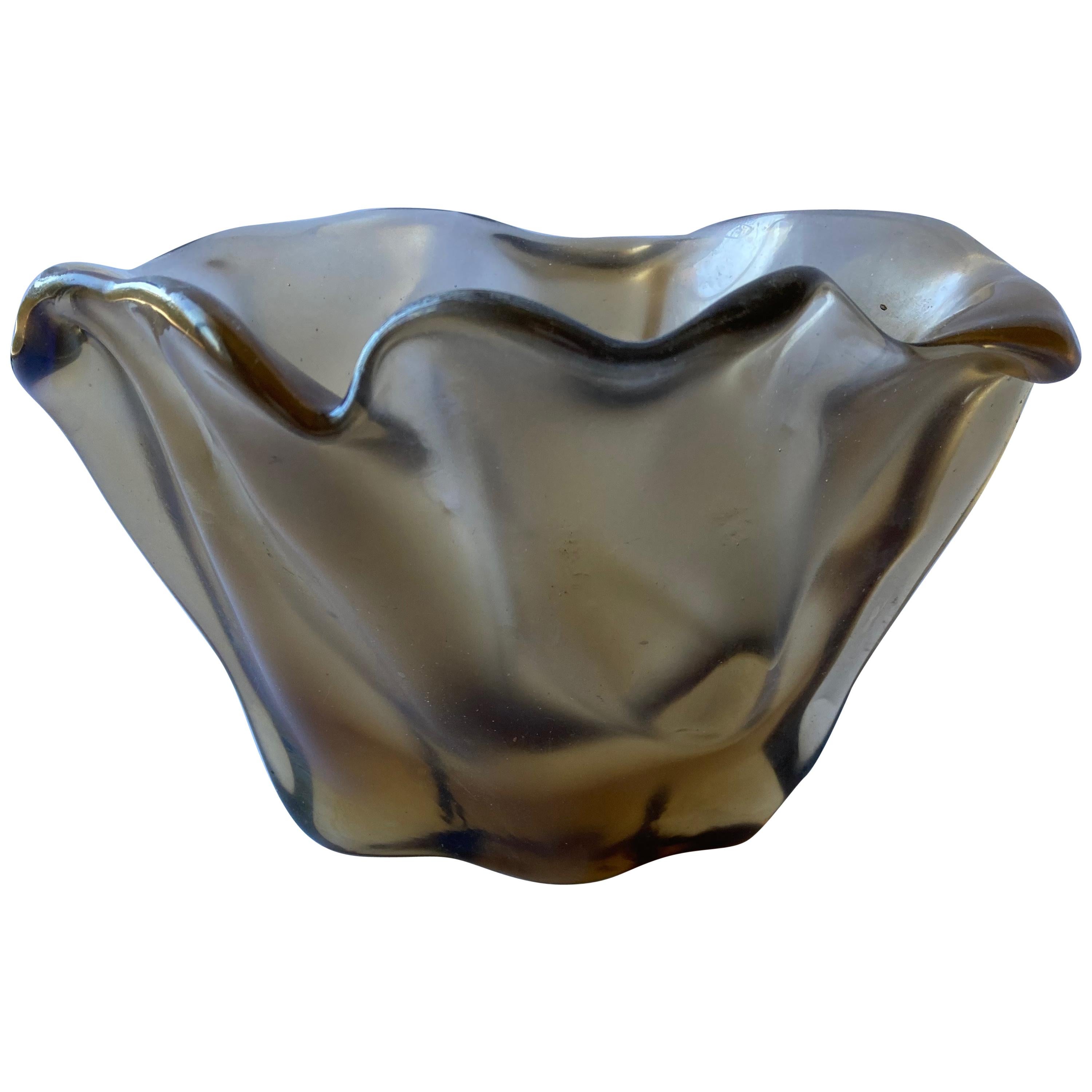 Fulvio Bianconi, Venini Satin Iridescent Murano Glass Vase Rare 4-Line Acid Mark