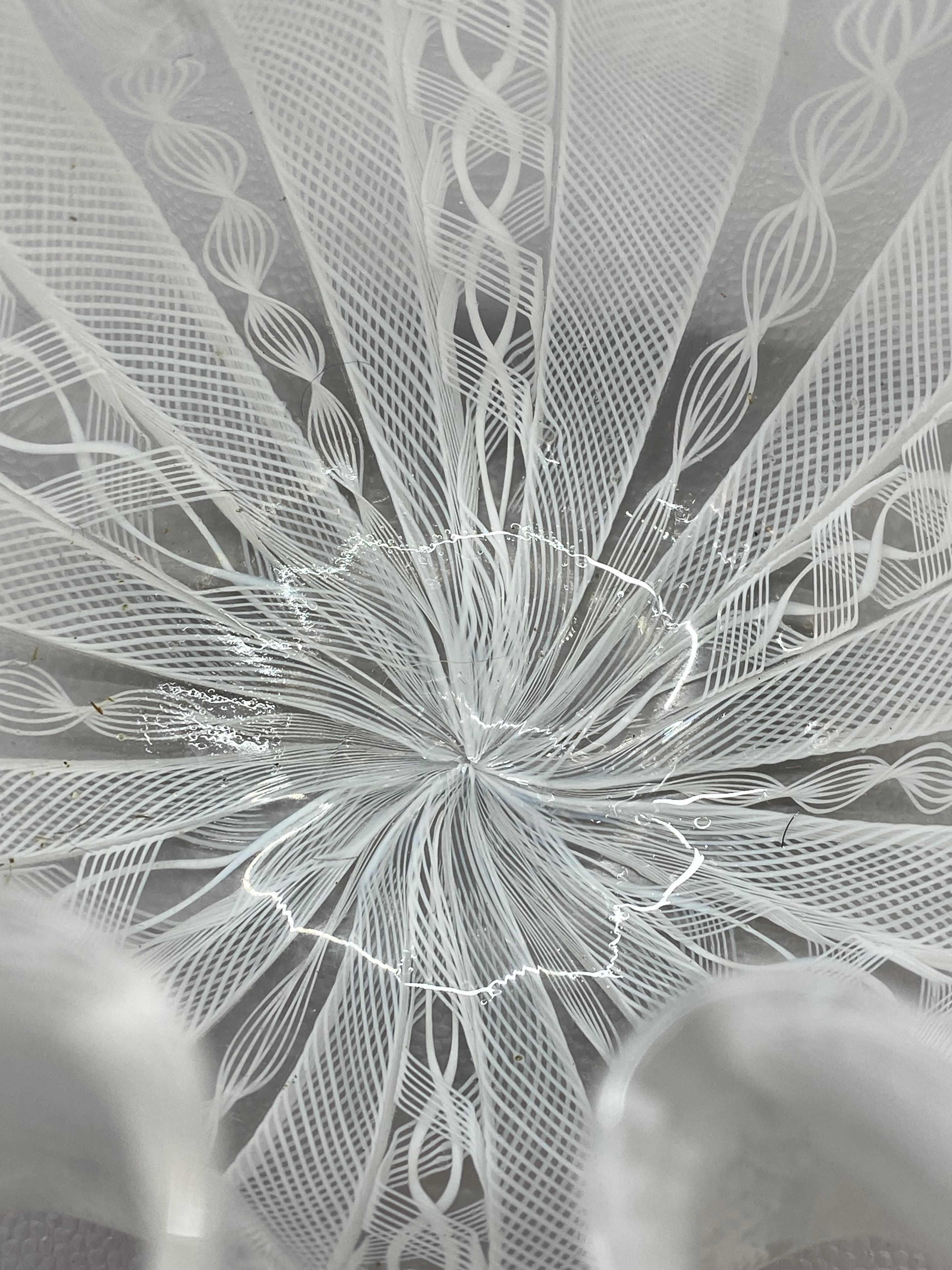 Vase Fulvio Bianconi Venini Zanfirico Latticino Fazzoletto en vente 4