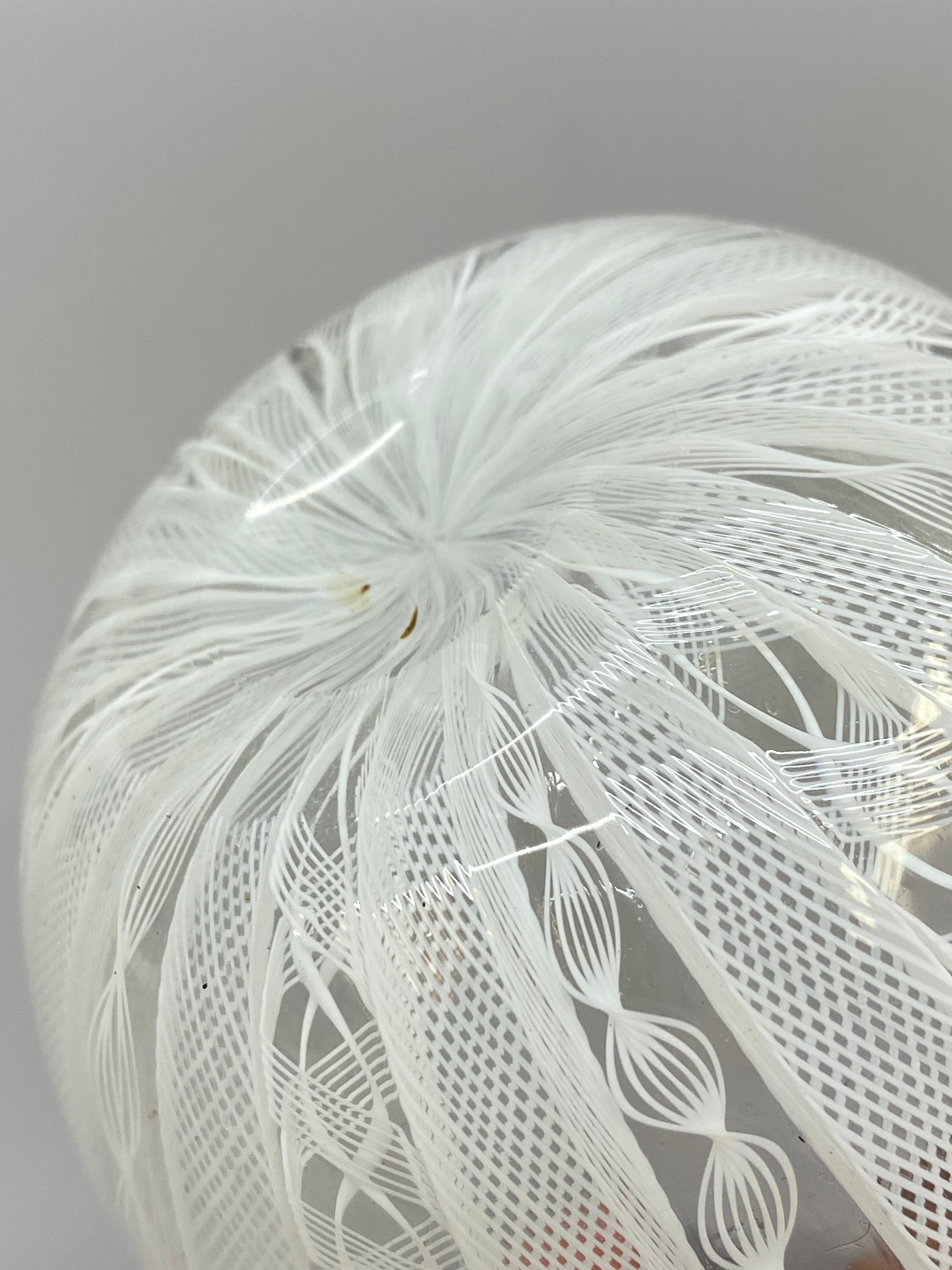 Vase Fulvio Bianconi Venini Zanfirico Latticino Fazzoletto en vente 5