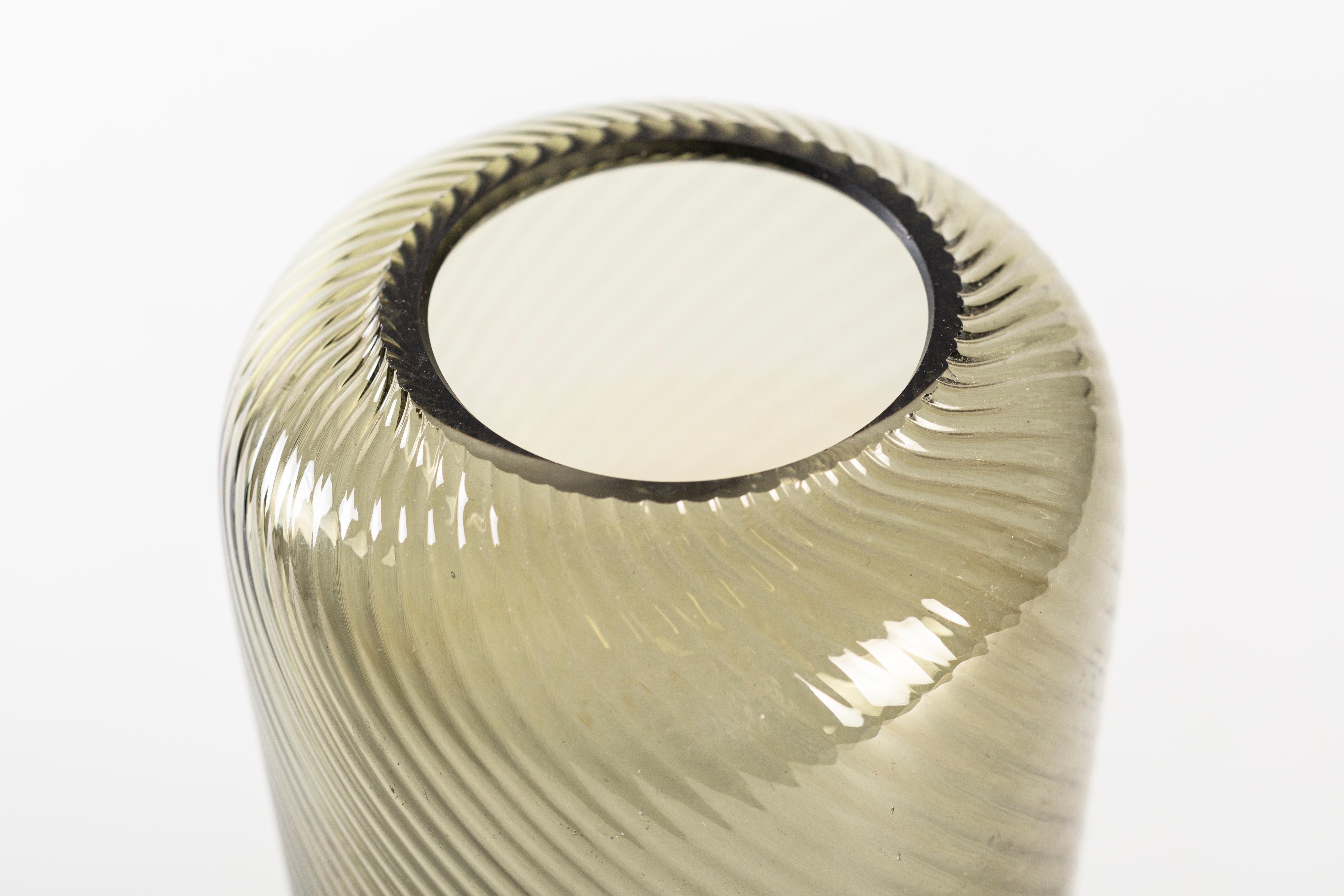 Mid-20th Century Fumè Glass Vase, Germany, 1960s