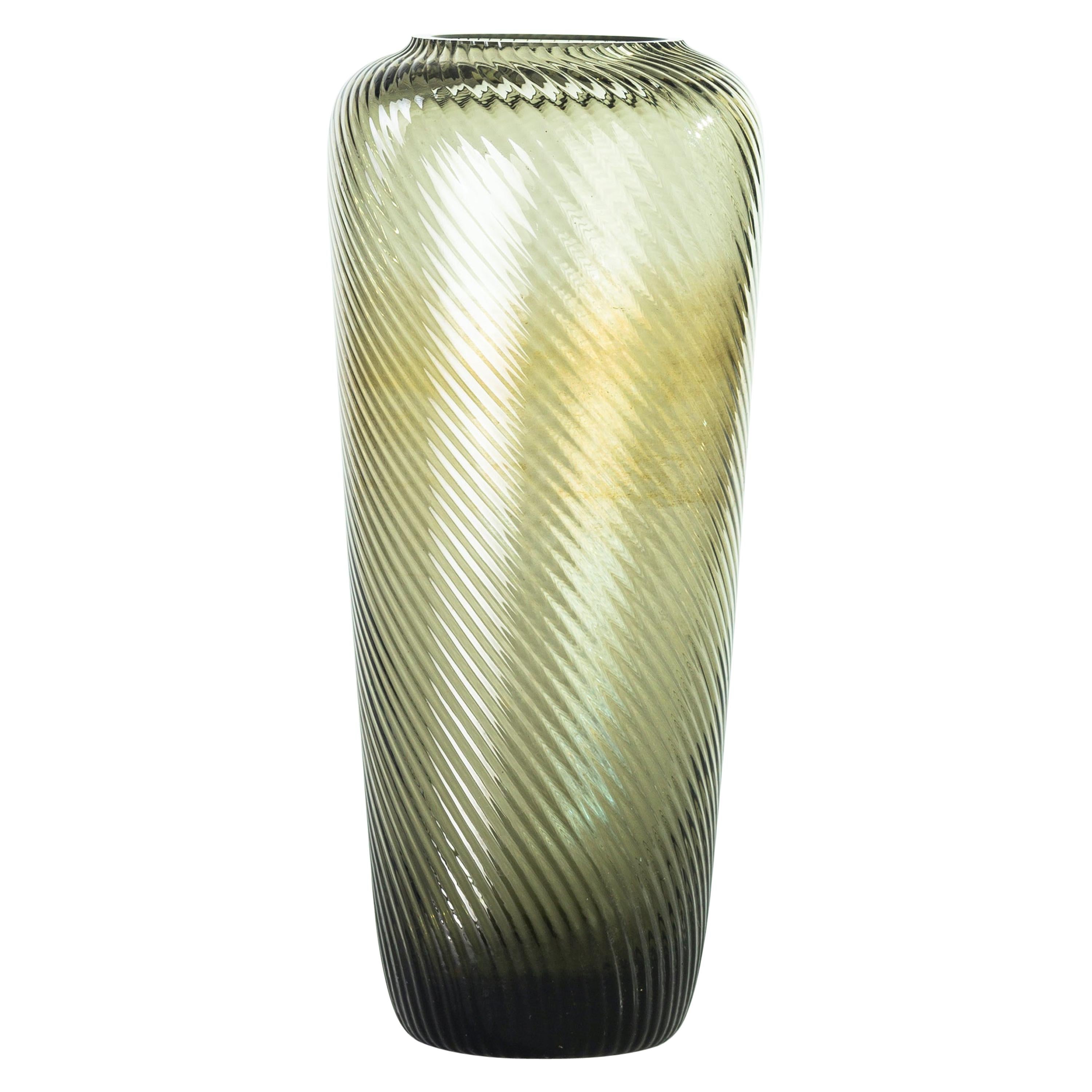 Fumè Glass Vase, Germany, 1960s