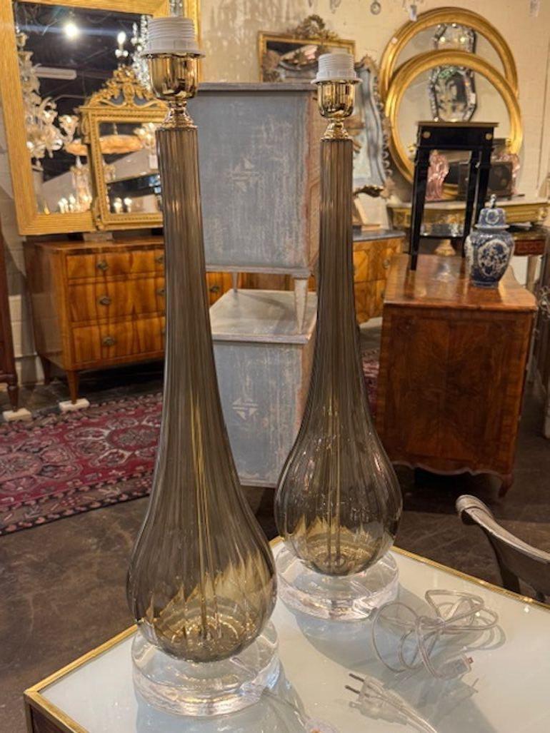 Fume Murano Glas Glühbirne Form Lampen (Italienisch) im Angebot