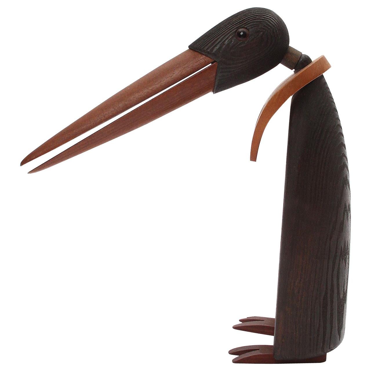 Stork aus geräucherter Eiche und Teakholz