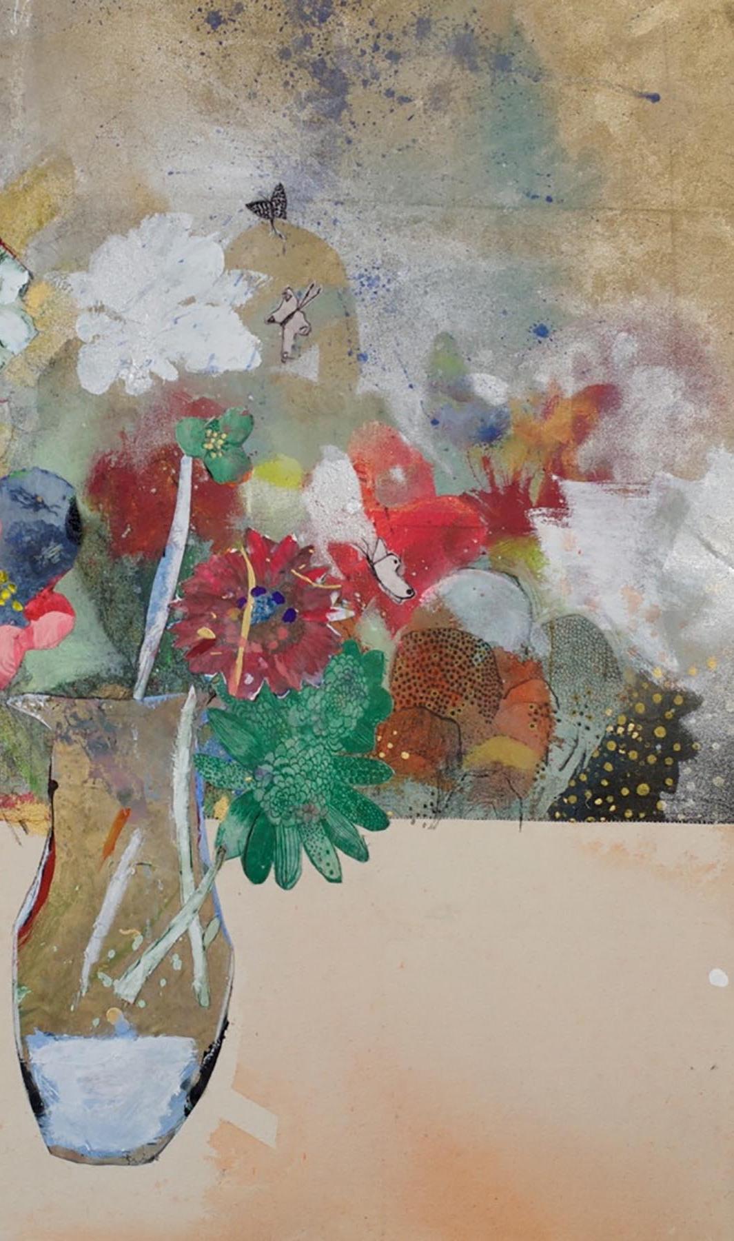 Homage to Redon - Painting by Fumiko Toda