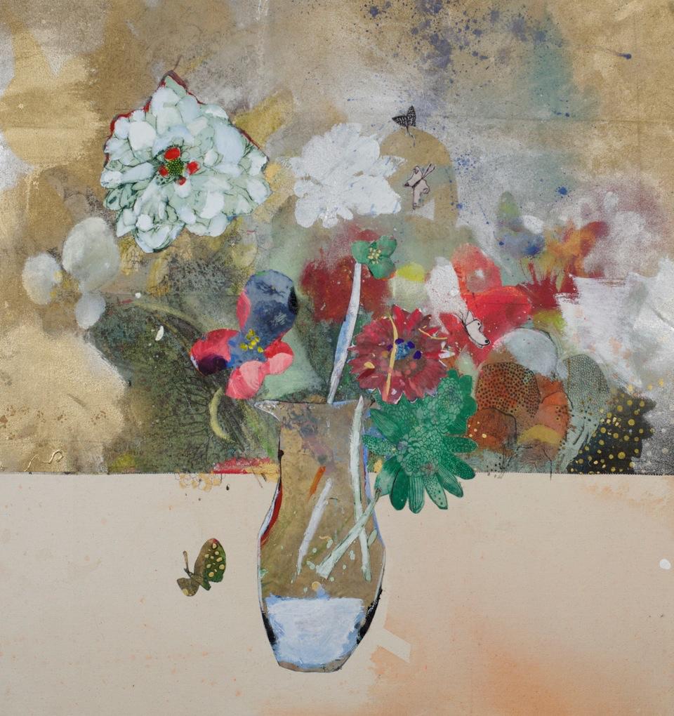 Fumiko Toda Still-Life Painting - Homage to Redon