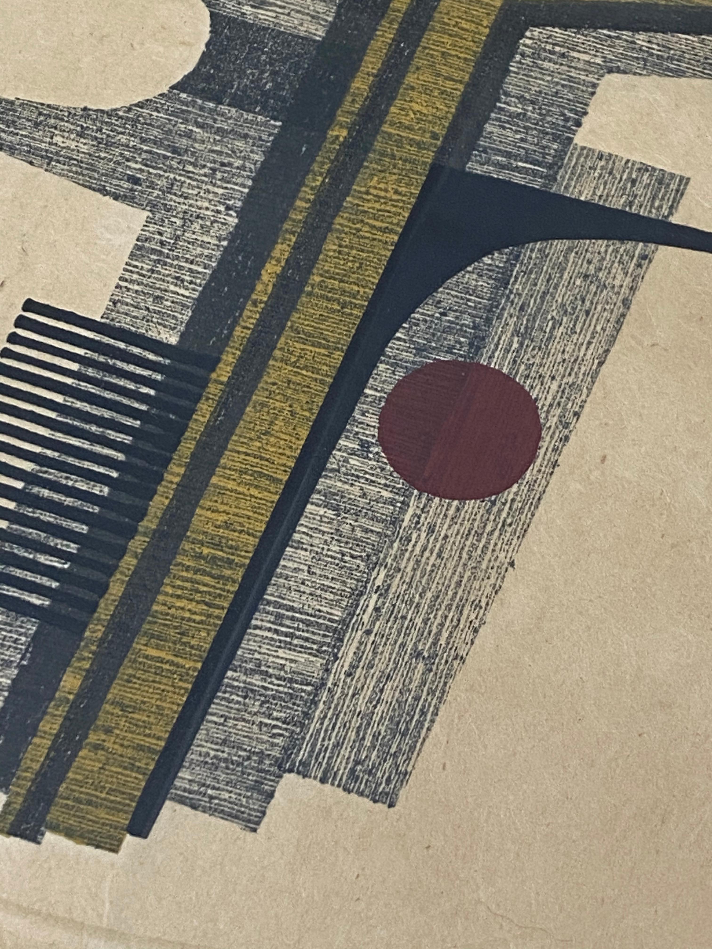 Fumio Fujita (Japon:: B.1933) Gravure sur bois japonaise moderne C.1972 13