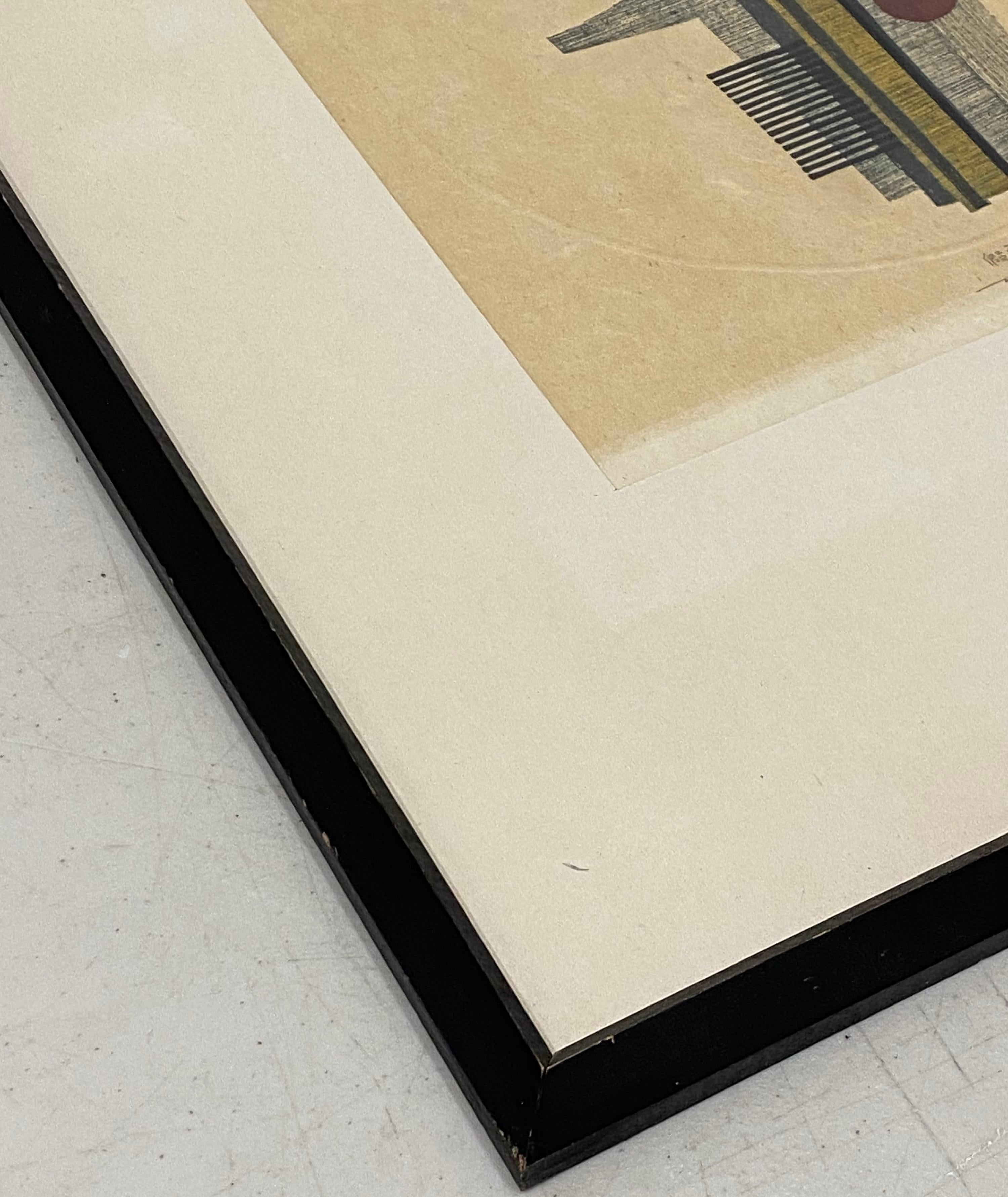 Fumio Fujita (Japon:: B.1933) Gravure sur bois japonaise moderne C.1972 5
