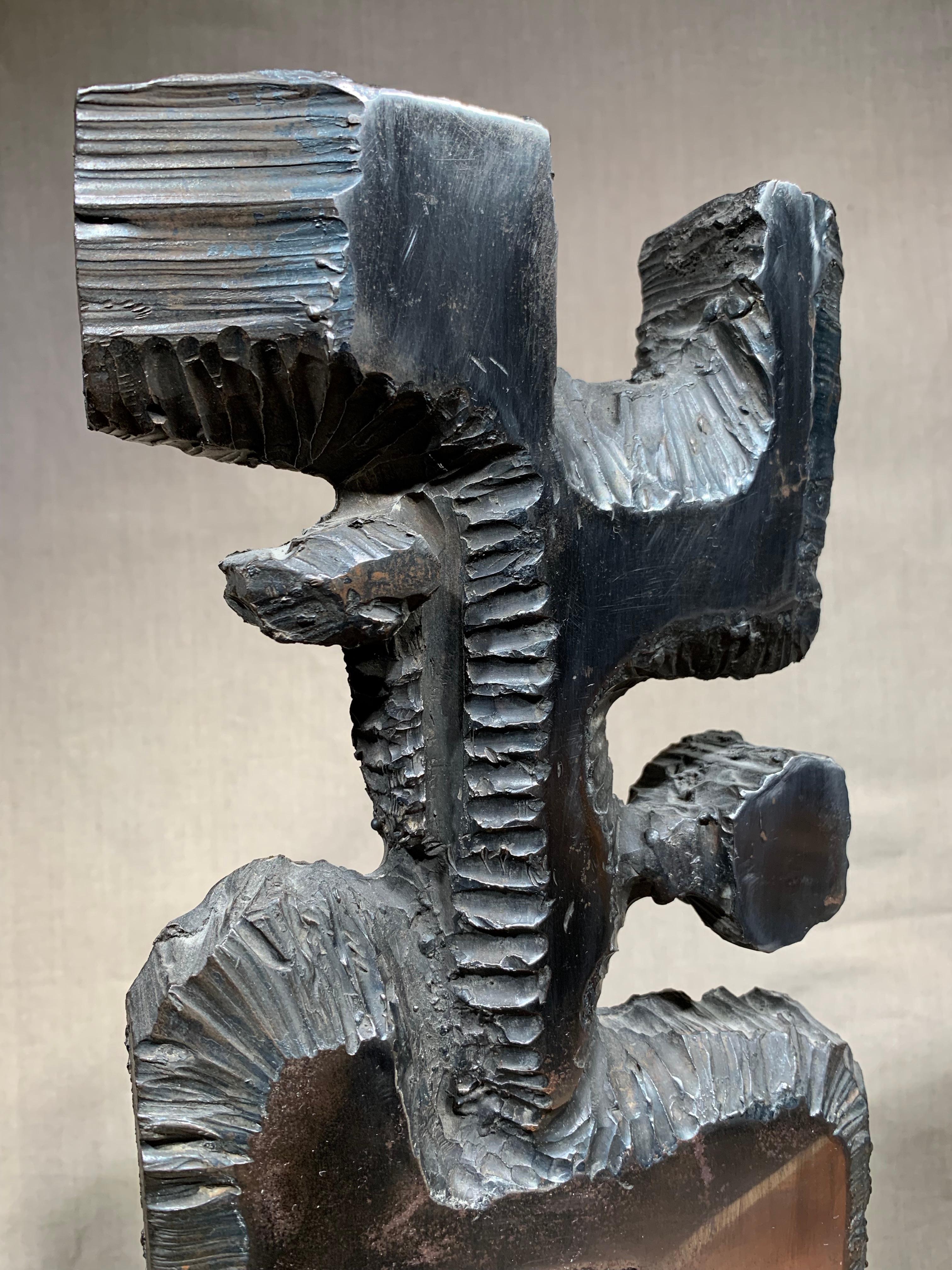 Zwei ohne Titel-Kompositionen (Grau), Abstract Sculpture, von Fumio Otani
