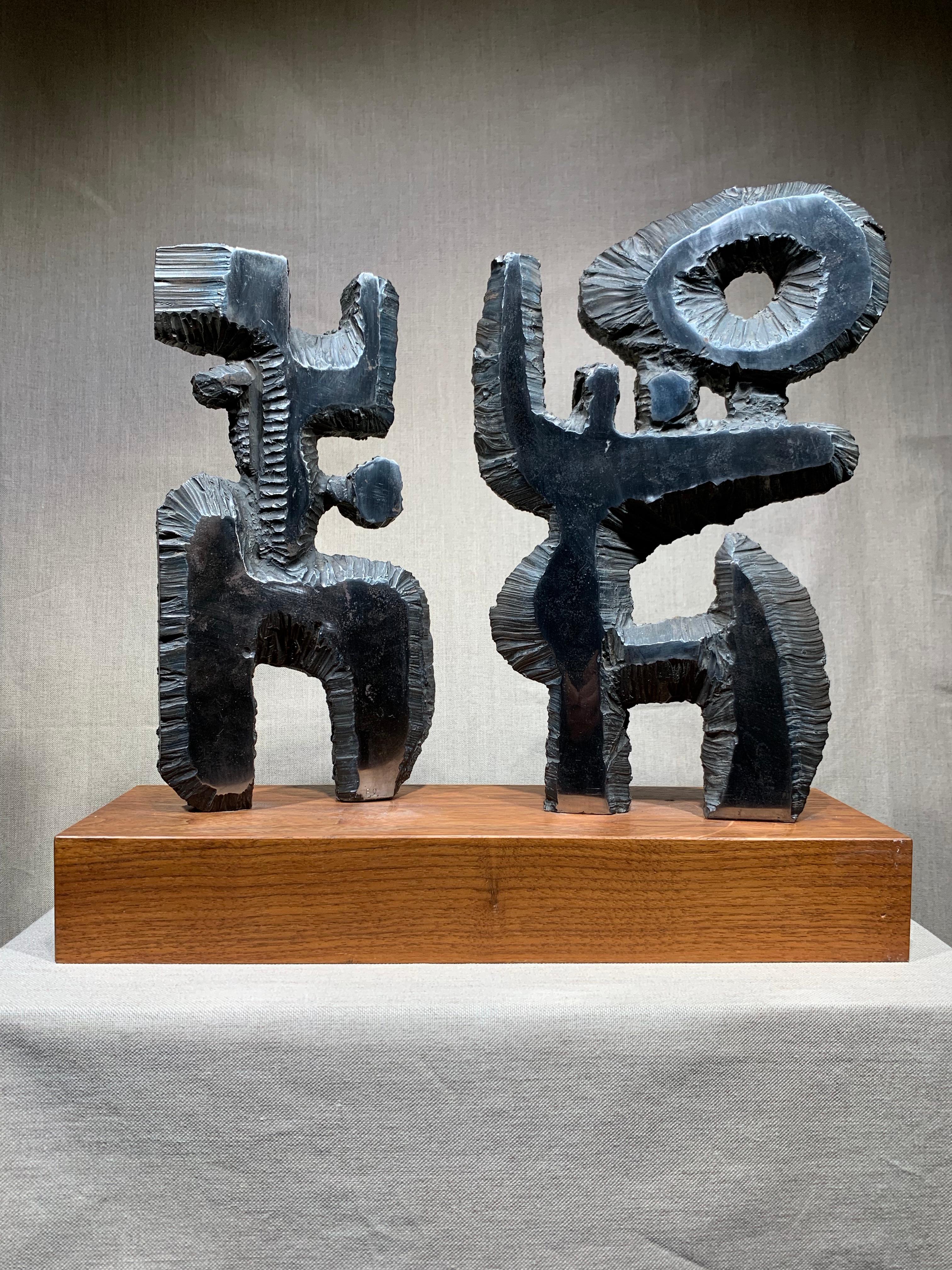 Fumio Otani Abstract Sculpture – Zwei ohne Titel-Kompositionen