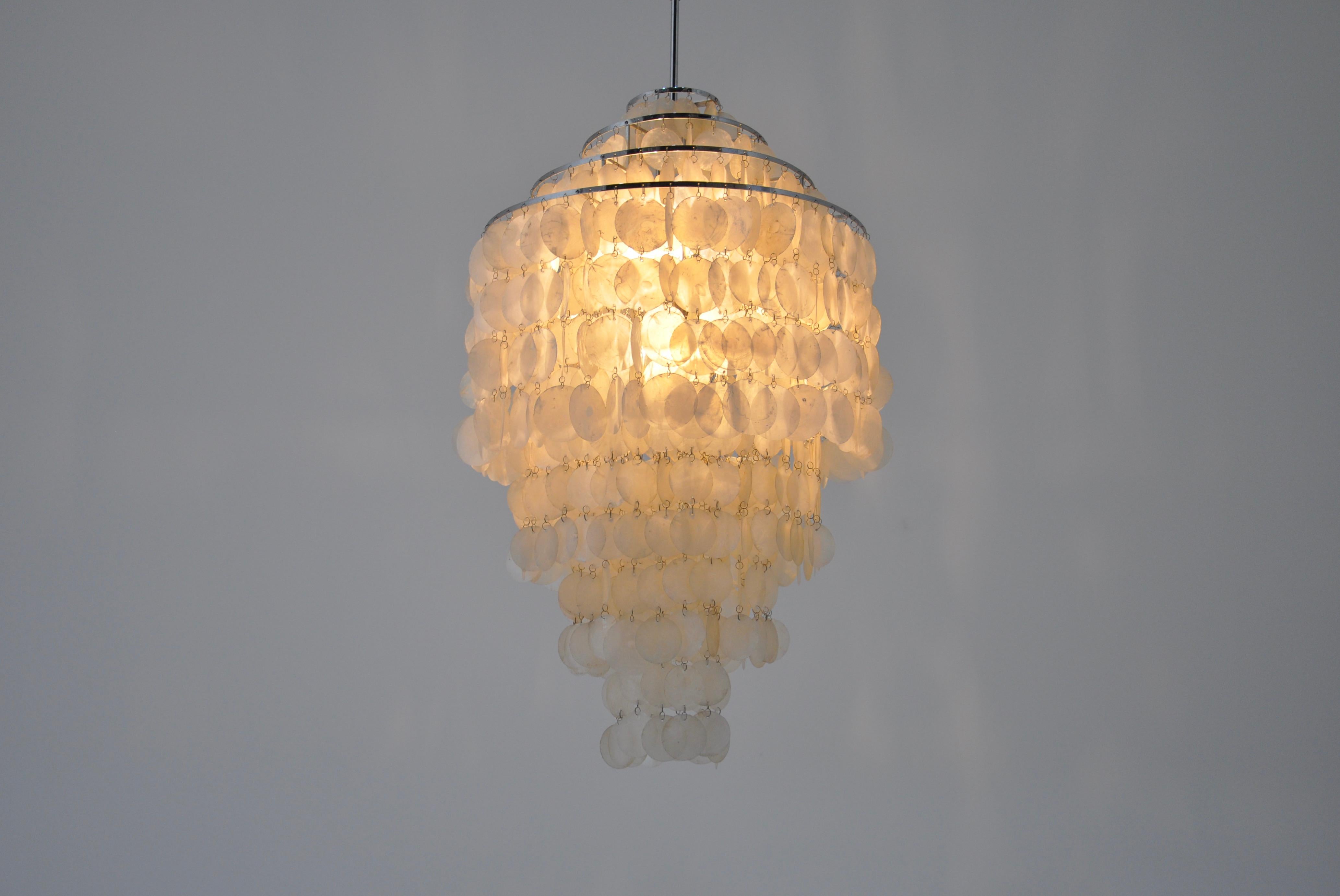 FUN 1 DM Chandelier Lamp by Verner Panton for Lüber, 1970s In Good Condition In Lasne, BE
