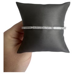 Bracciale con diamanti naturali in oro bianco 10kt - 1.50ctw, 7", nuovo