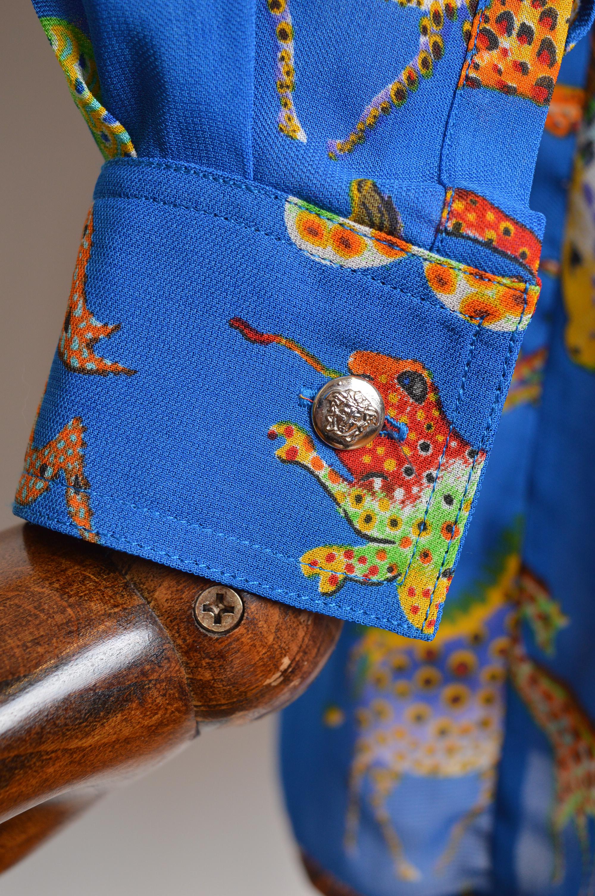 Fun 1990's Gianni Versace Bunte Tier Cartoon Shirt & Tank Top Set im Angebot 9