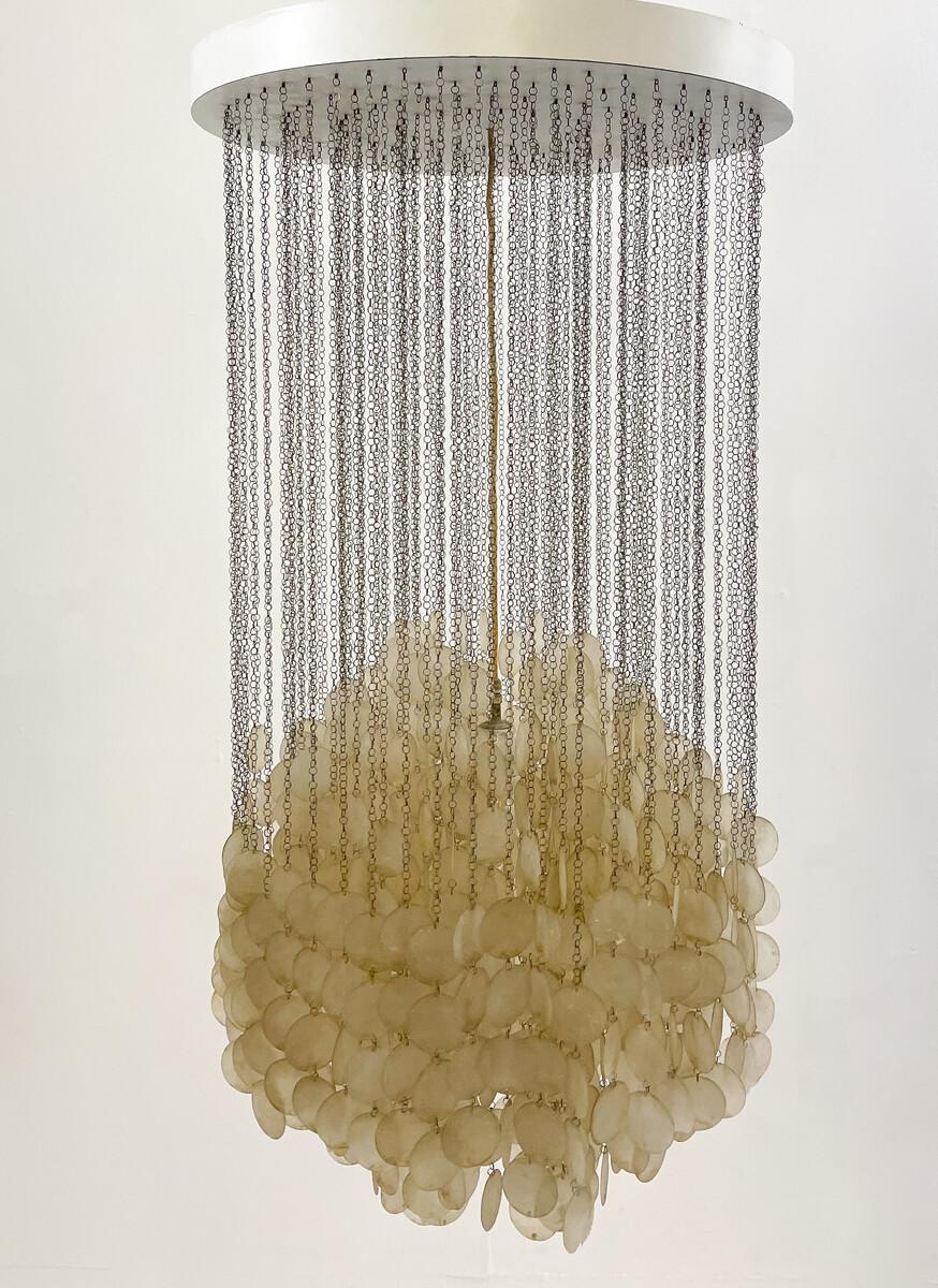 Mid-Century Modern Fun 3DM Seashell Pendant Light by Verner Panton, Denmark, 1960s