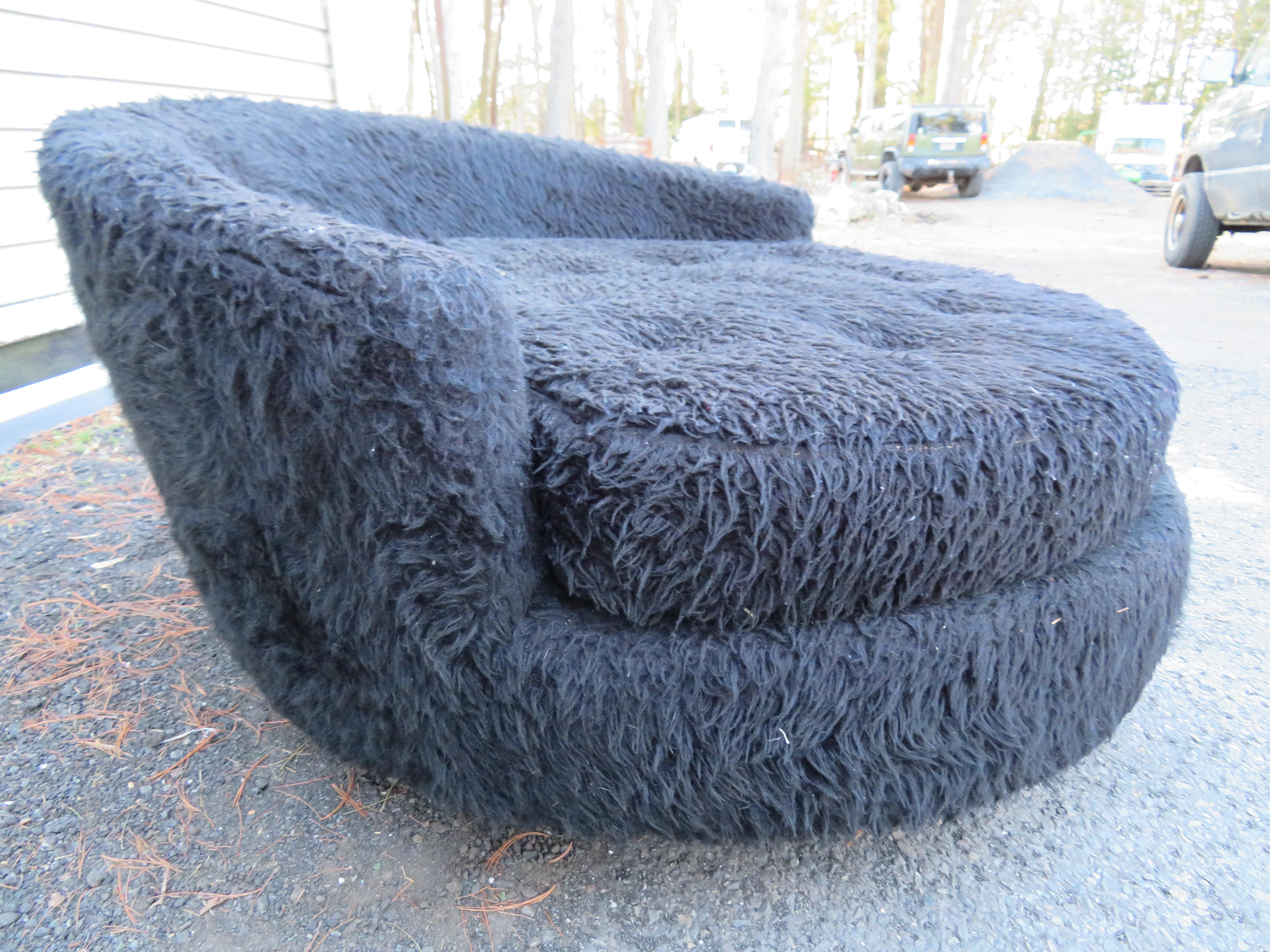 Fun Adrian Pearsall Oversized Circular Chaise Lounge Chair Mid-Century Modern For Sale 2