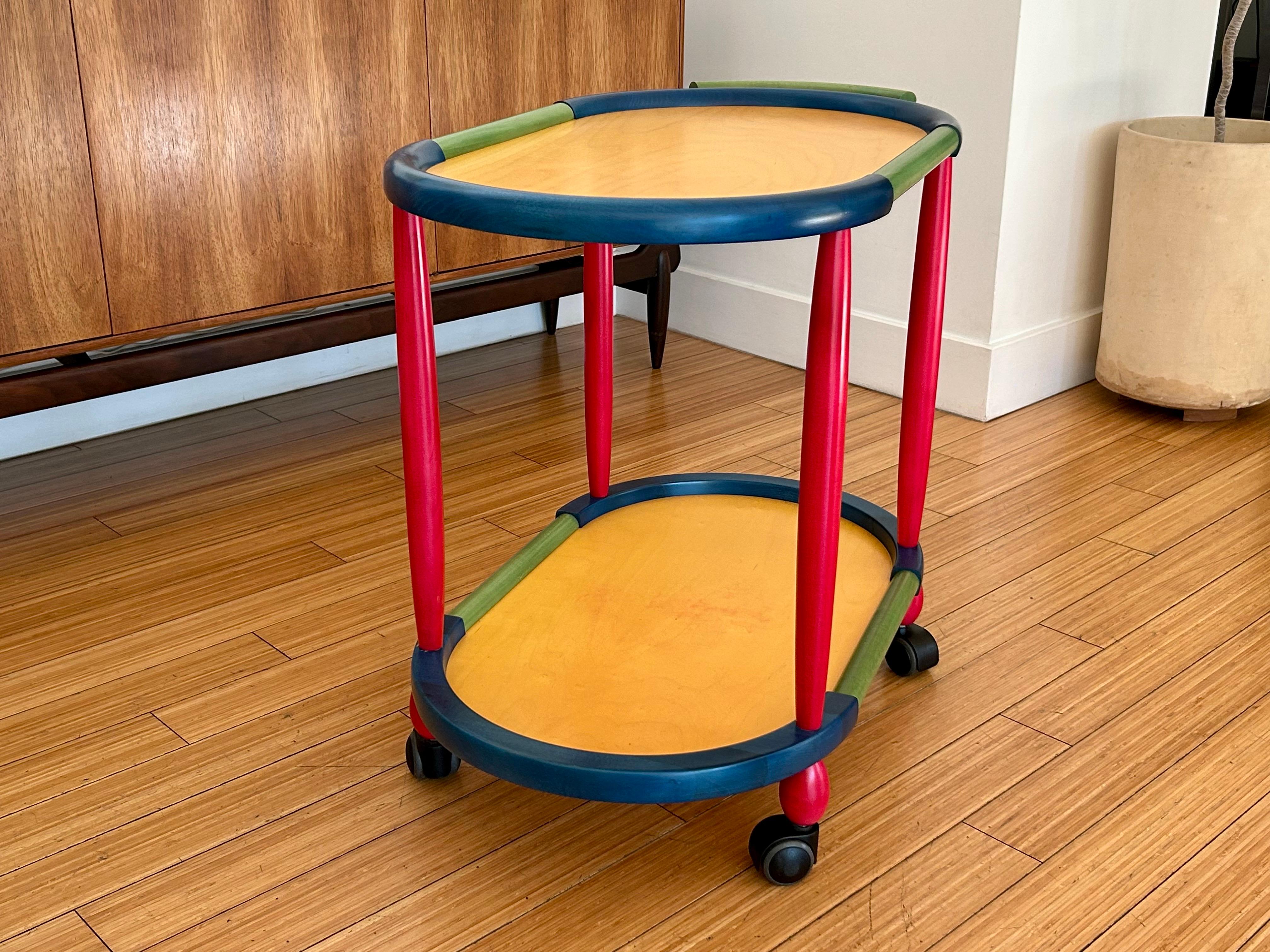 Fun Colors Occasional Wood Cart Pietro Manzoni 3