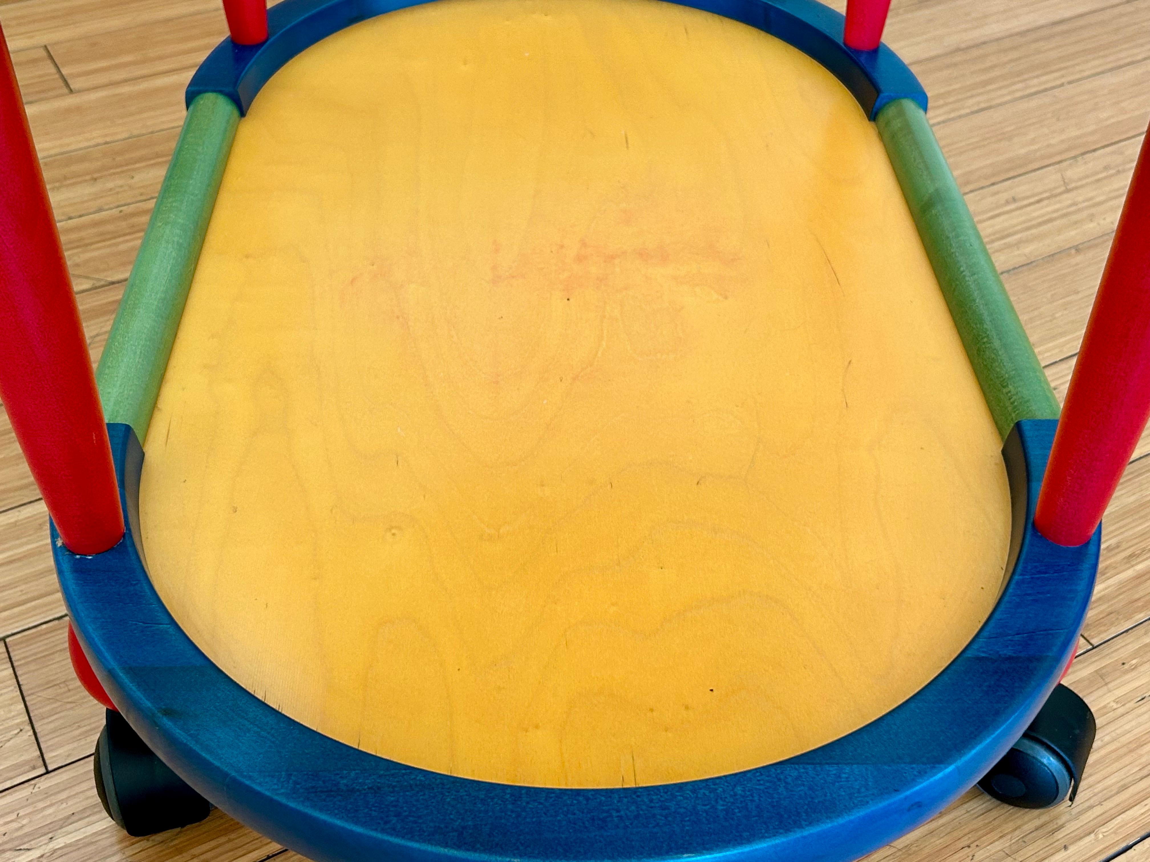 Fun Colors Occasional Wood Cart Pietro Manzoni 6