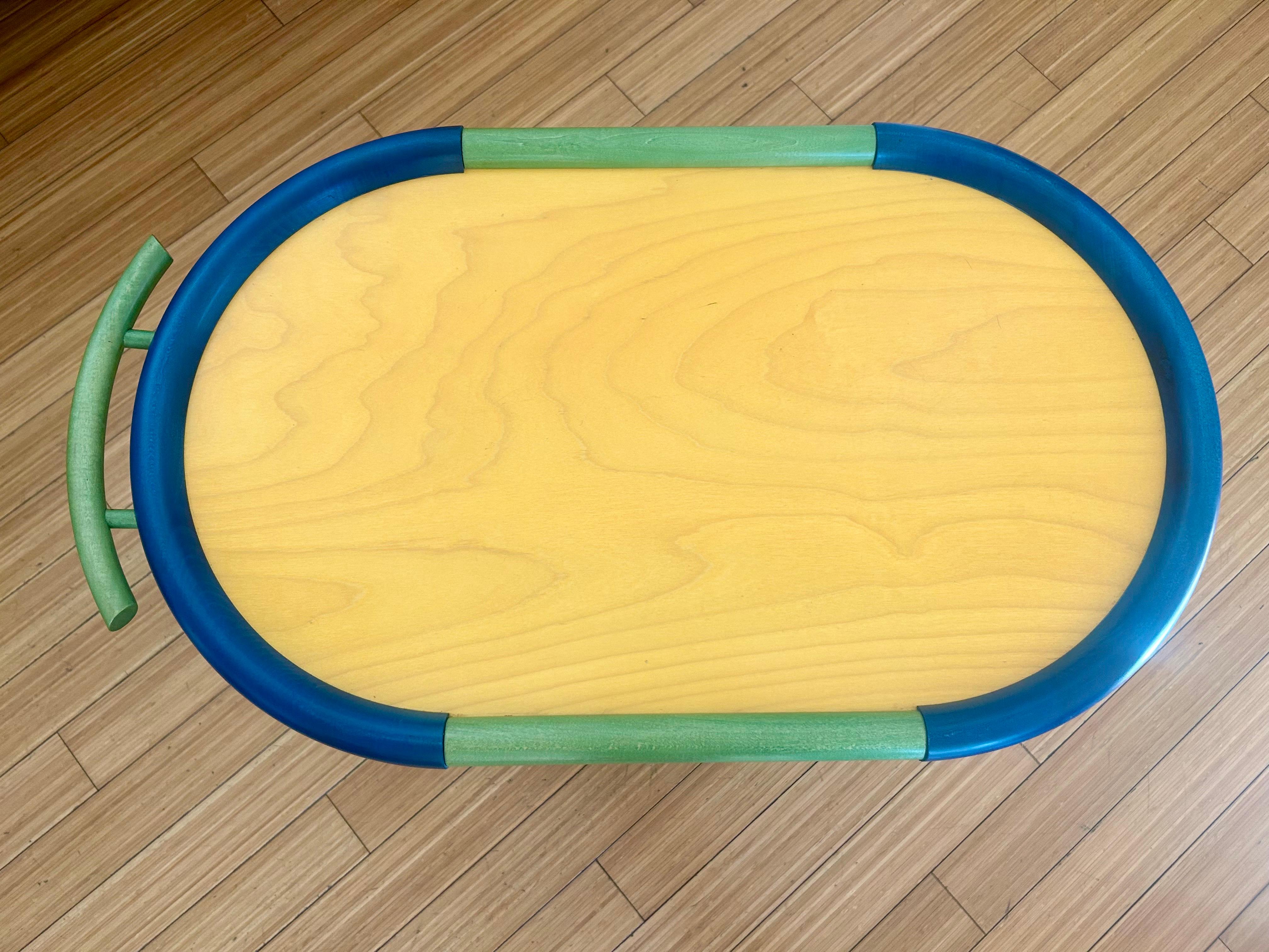 Modern Fun Colors Occasional Wood Cart Pietro Manzoni