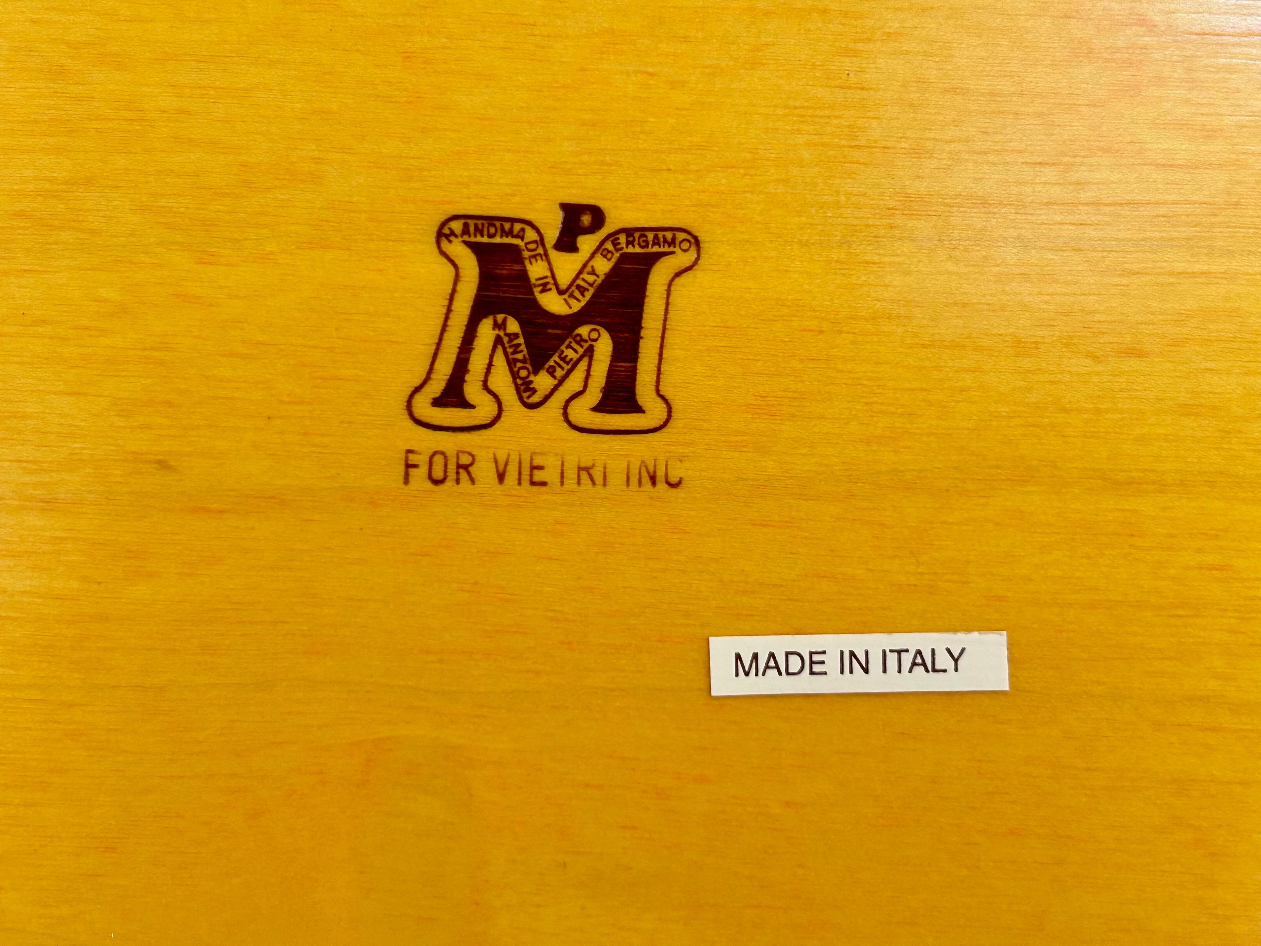 Hand-Crafted Fun Colors Occasional Wood Cart Pietro Manzoni