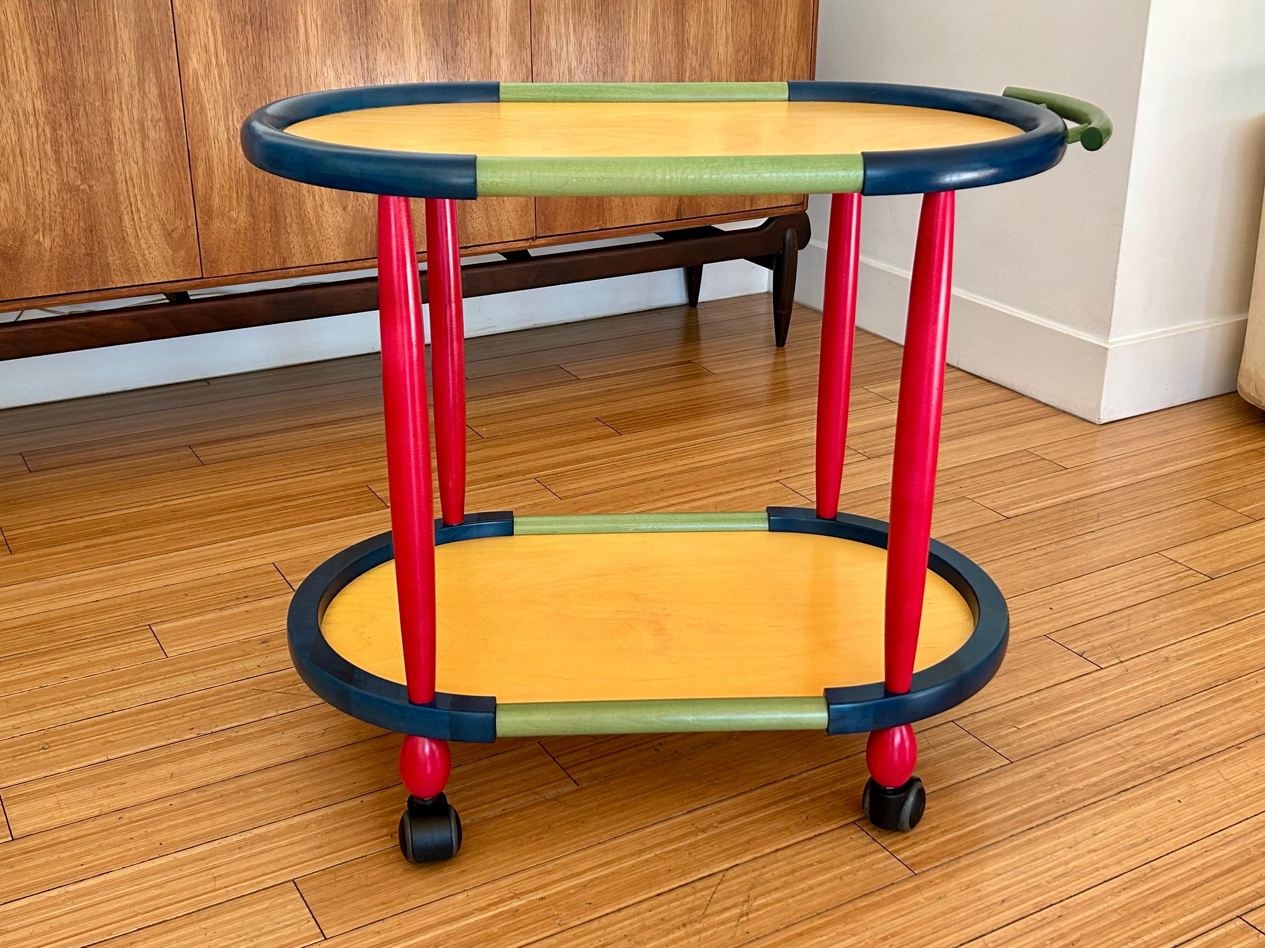 Fun Colors Occasional Wood Cart Pietro Manzoni 1