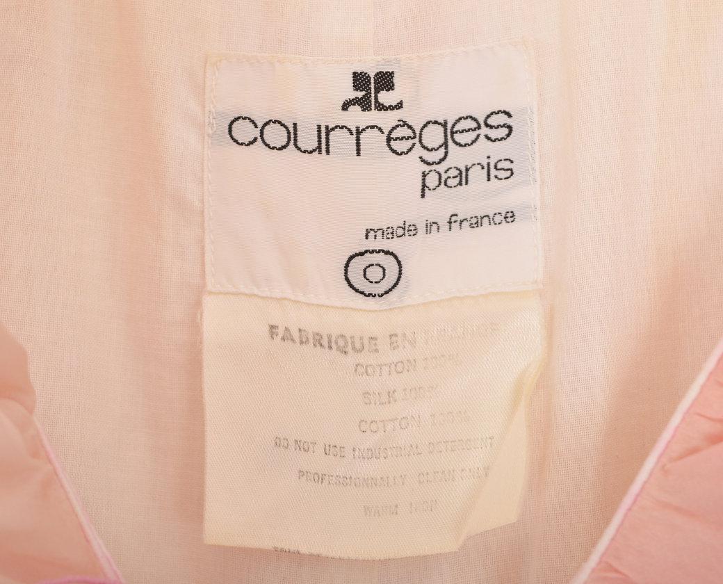 Fun Courrèges 1960'S Pink Ruffle Detail Floor Length Maxi Cocktail Dress For Sale 1