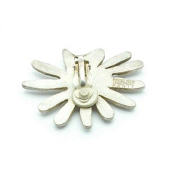 Fun Daisy Vintage Silver Clip-on Earrings, 90s