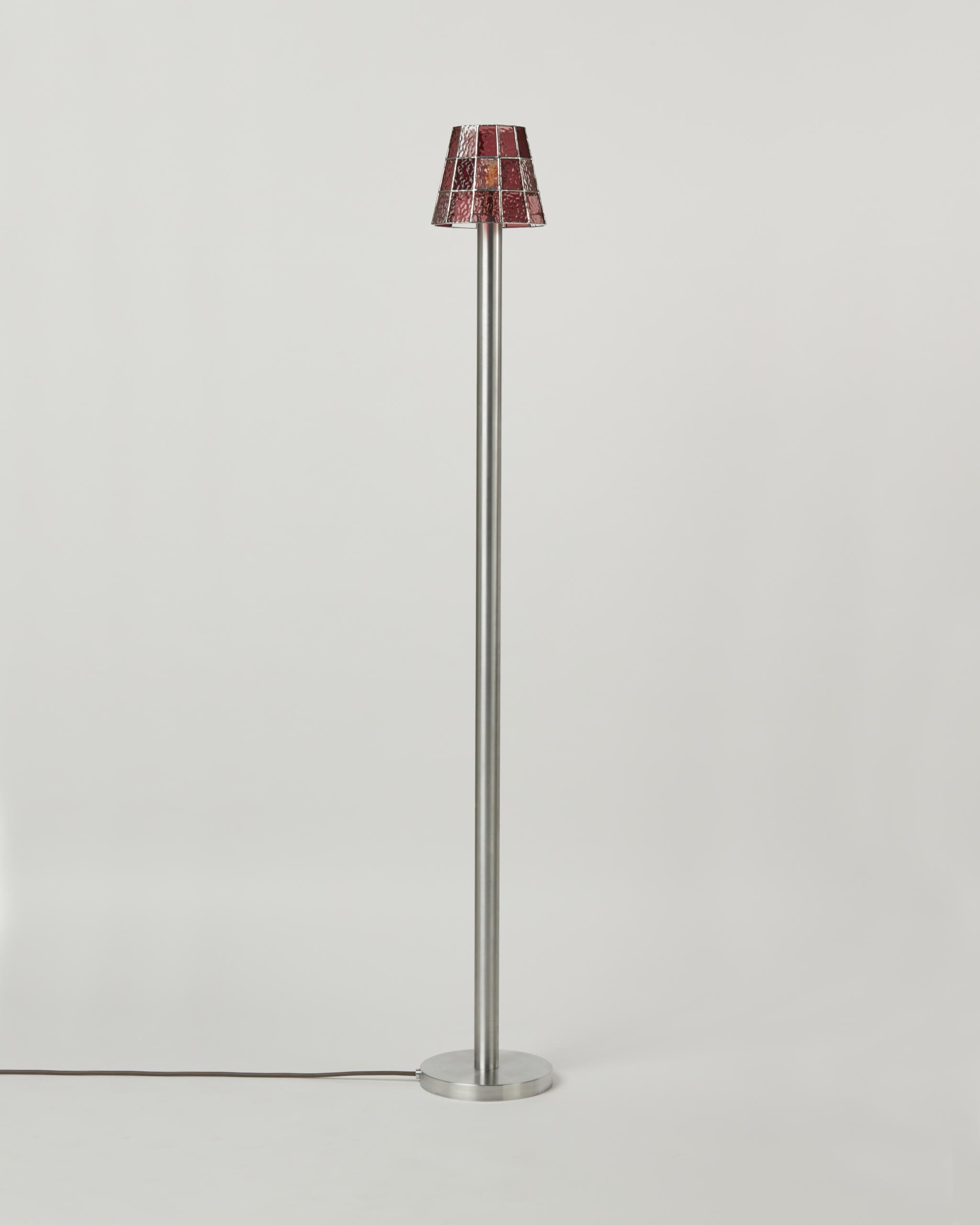 Fun Guy Stained Glass Floor Lamp by Frangere Studio In New Condition For Sale In Brooklyn, NY