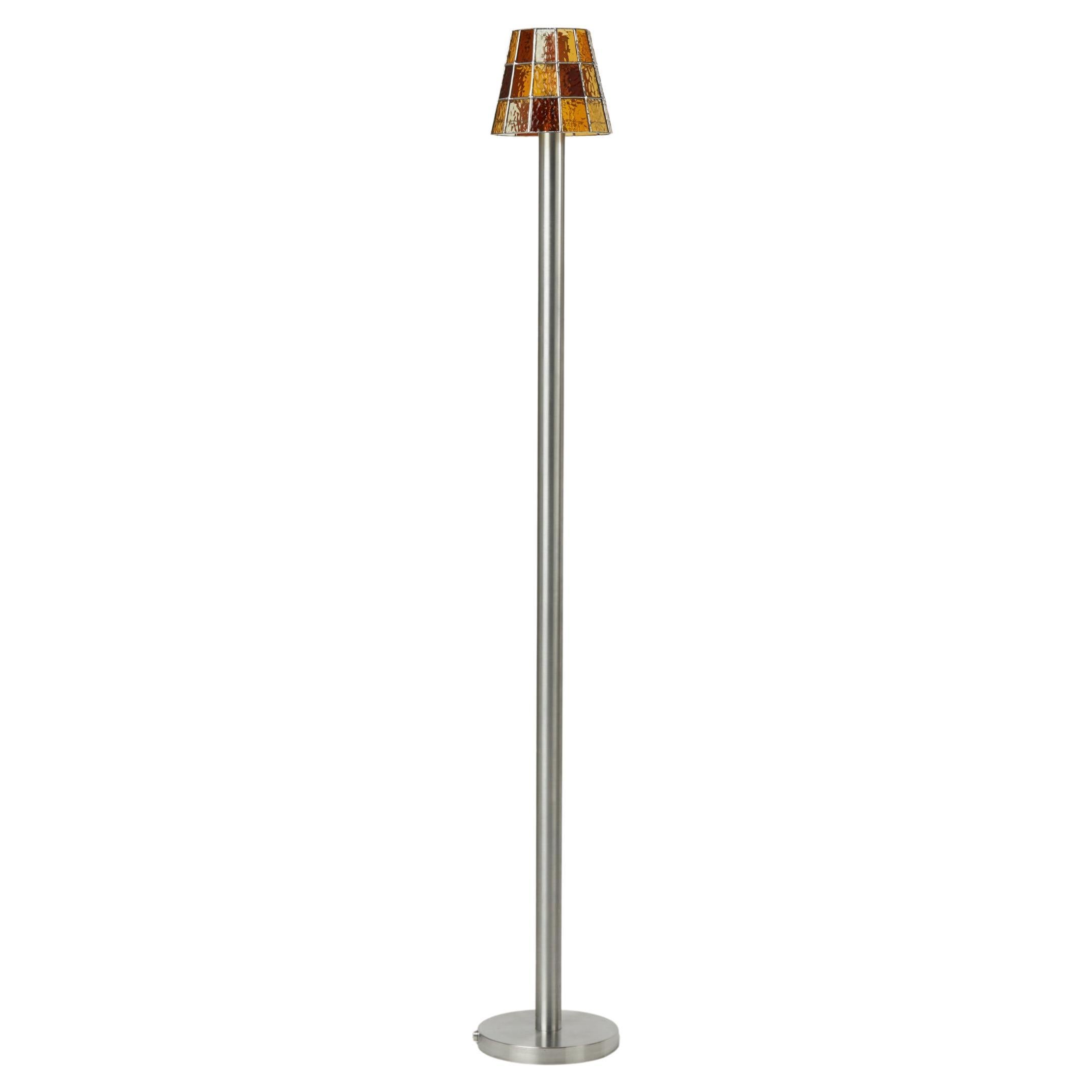 Fun Guy Stained Glass Floor Lamp by Frangere Studio For Sale