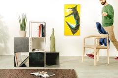 Fun House, Iron Footstool Cube, Blue Sky