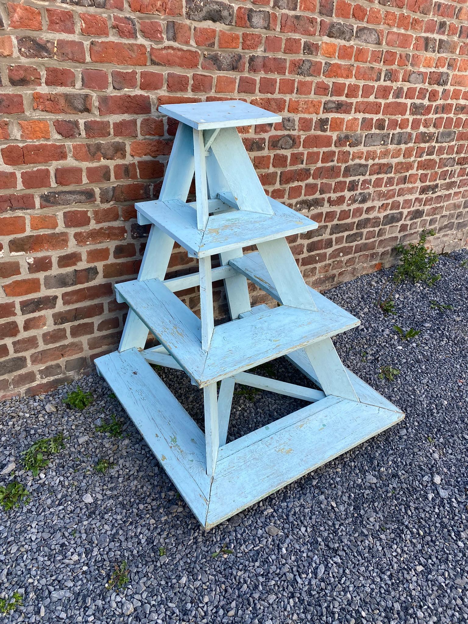 French Fun Plant Shelf in Painted Wood circa 1950 For Sale
