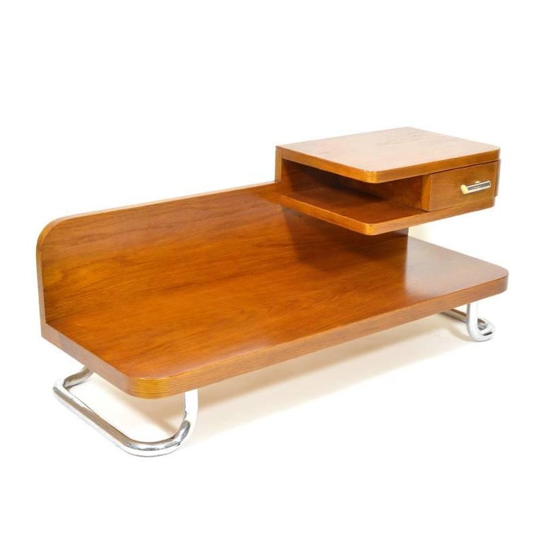 Functionalist Bedside Table from Kovona, 1940s Vintage For Sale at 1stDibs