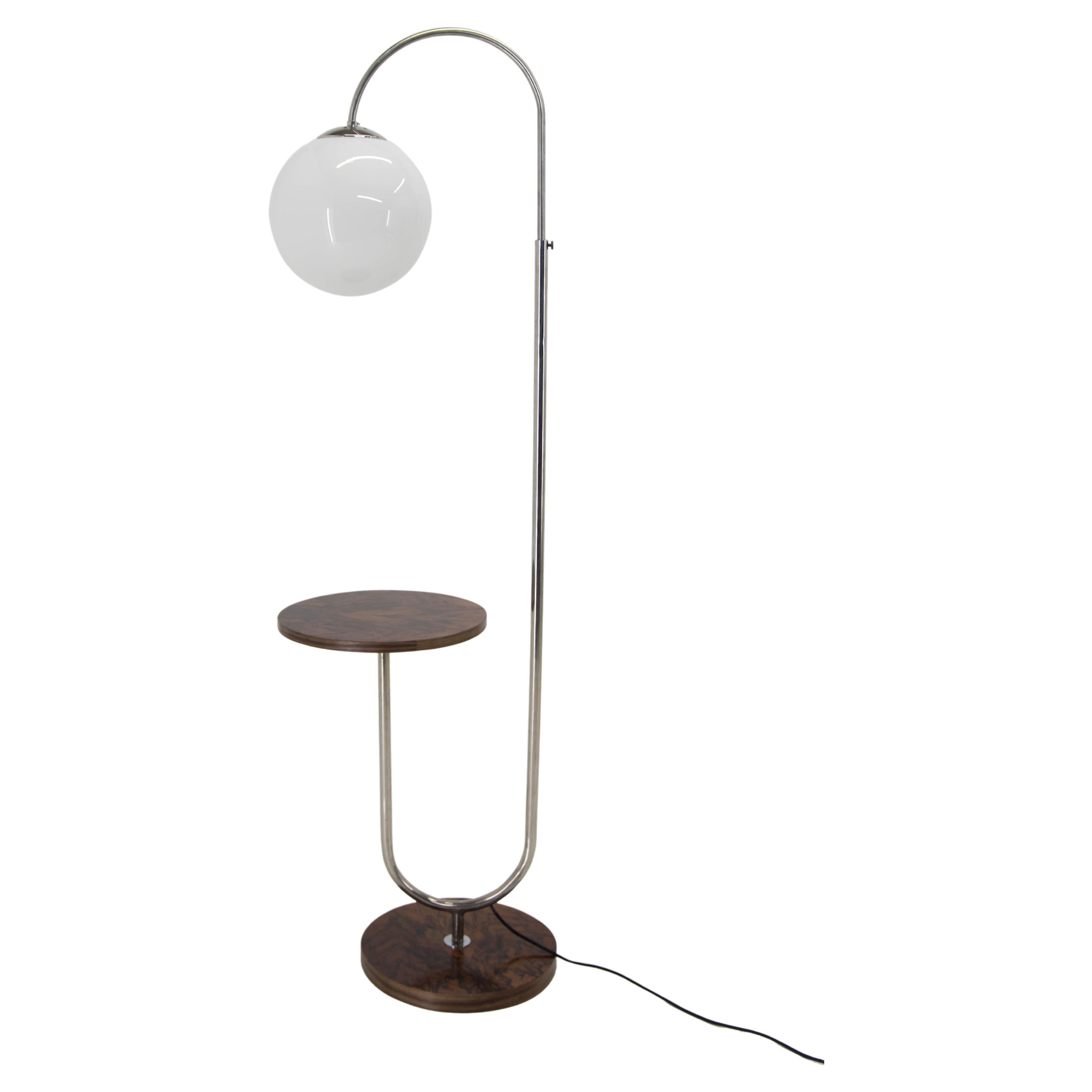 Functiionalist Floor Lamp with Adjustable Height , 1930s, Restored