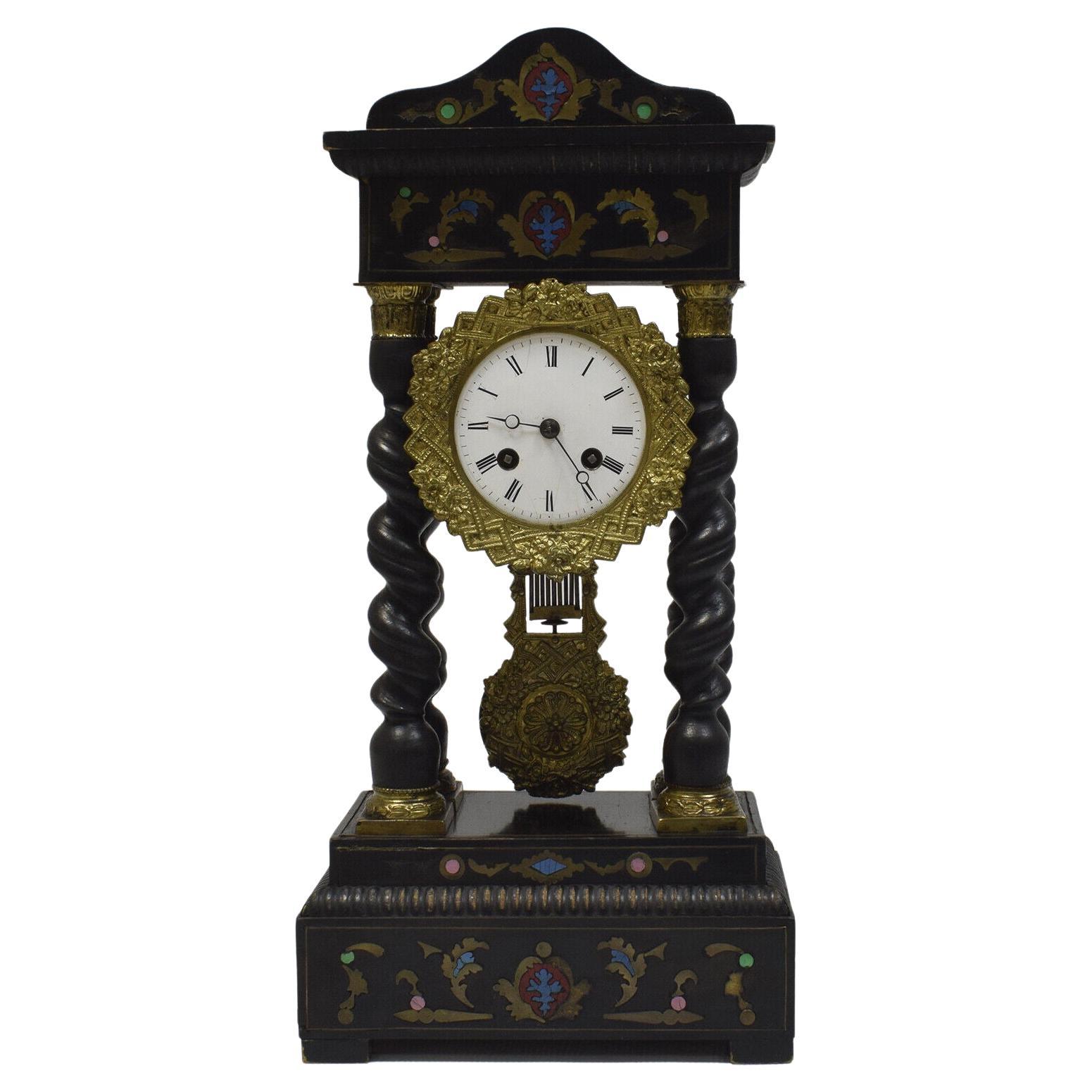 Functional 19th Century S.Marti Column Clock - 46 Cm - 1G06 For Sale