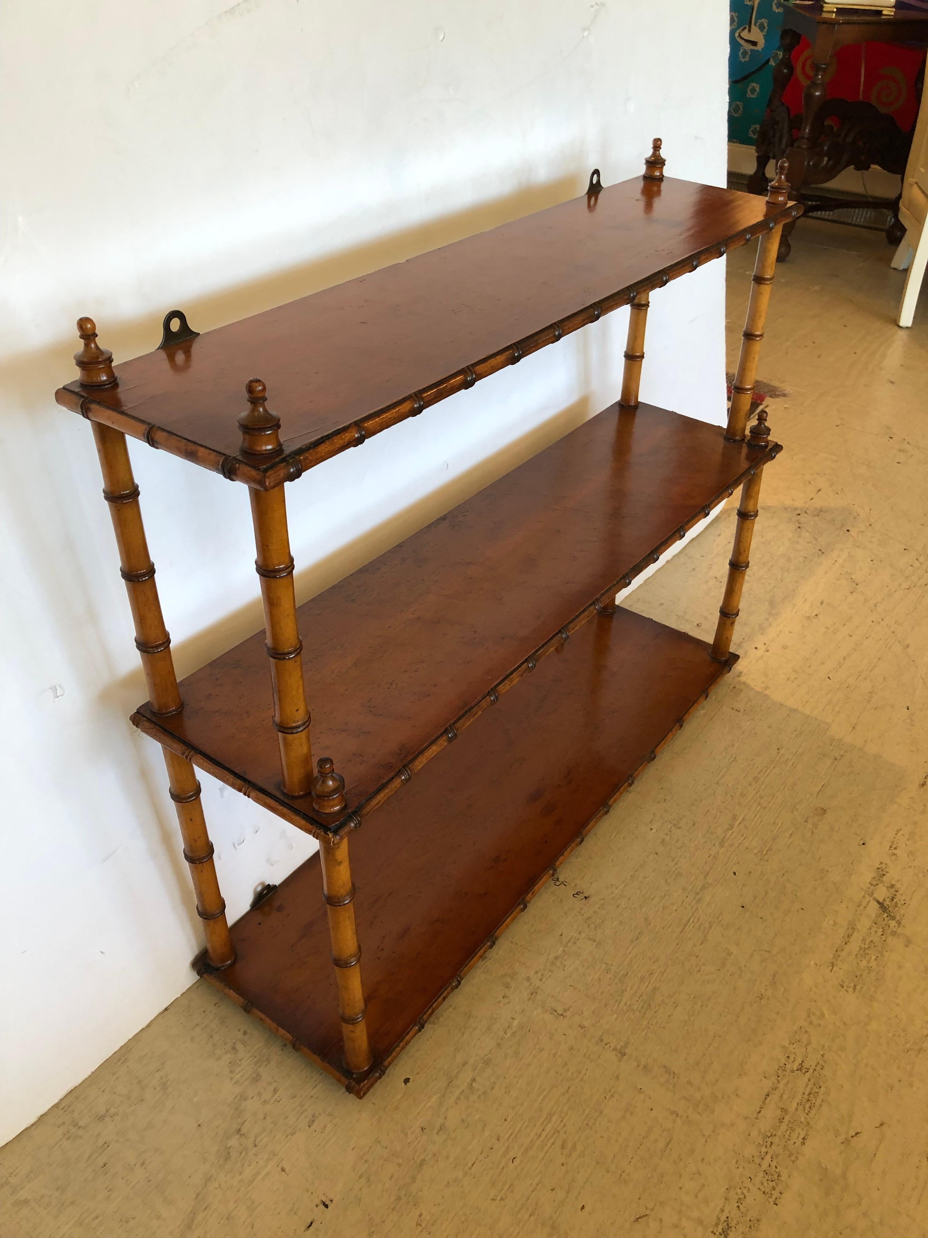 bamboo wall shelf