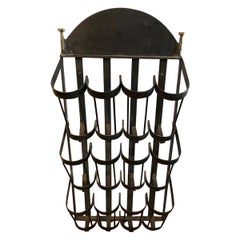 Functional and Totally Awesome Sculptural Iron Wine Rack